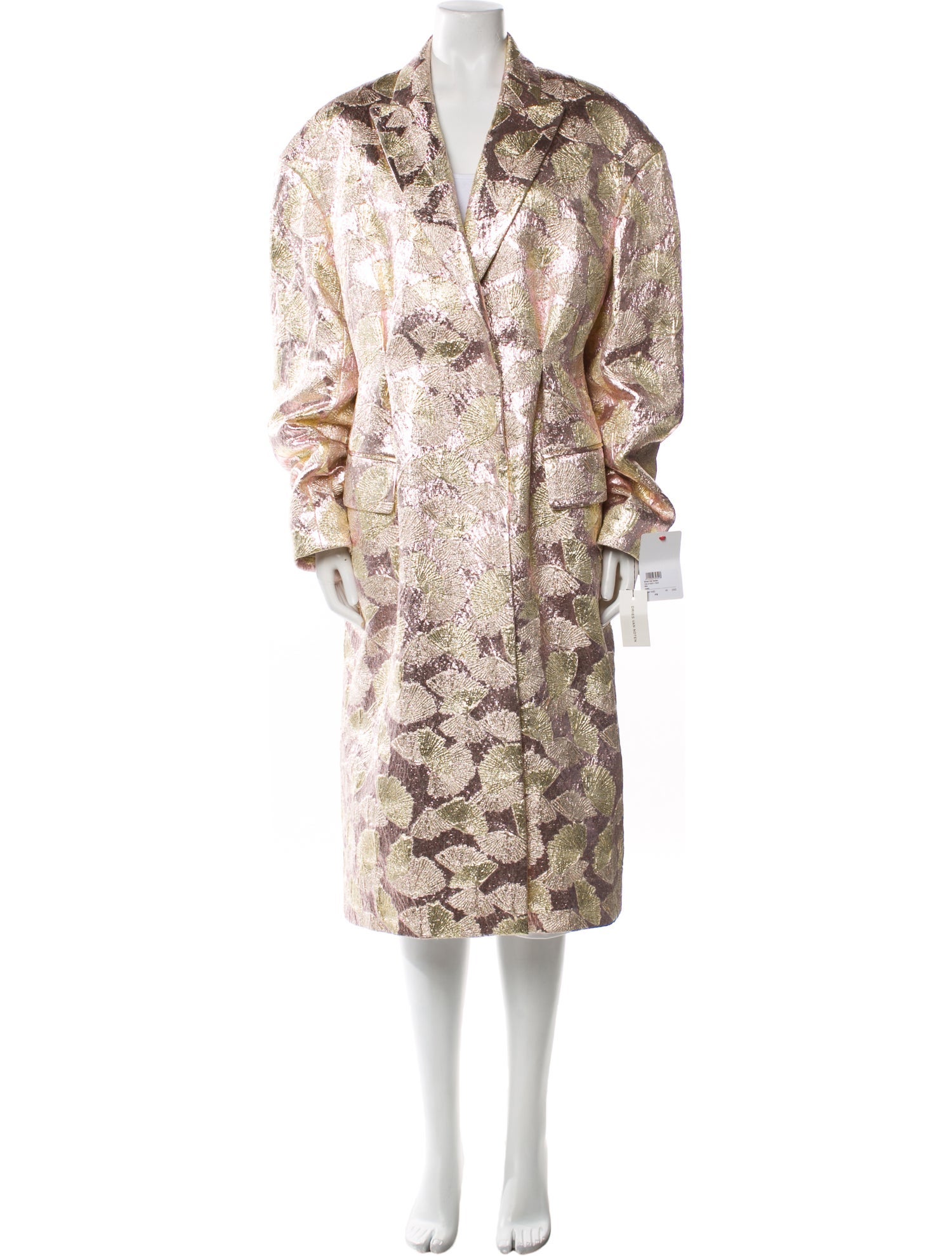 Dries Van Noten Printed Fur Coat