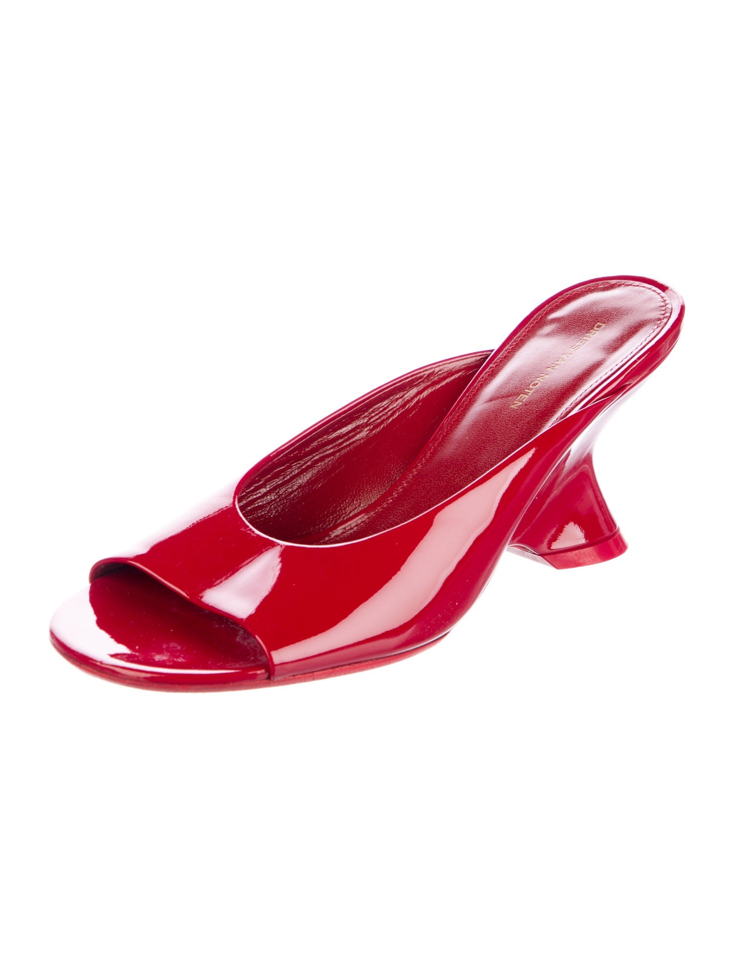 Dries Van Noten Patent Leather Slingback Sandals