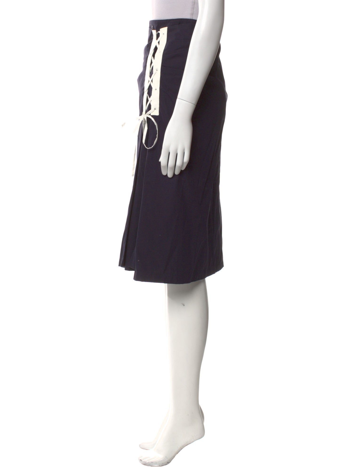 Dries Van Noten Pleated Accents Knee-Length Skirt