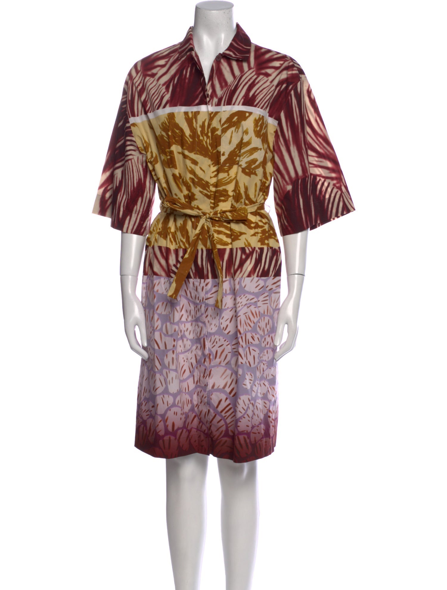 Dries Van Noten Printed Knee-Length Dress