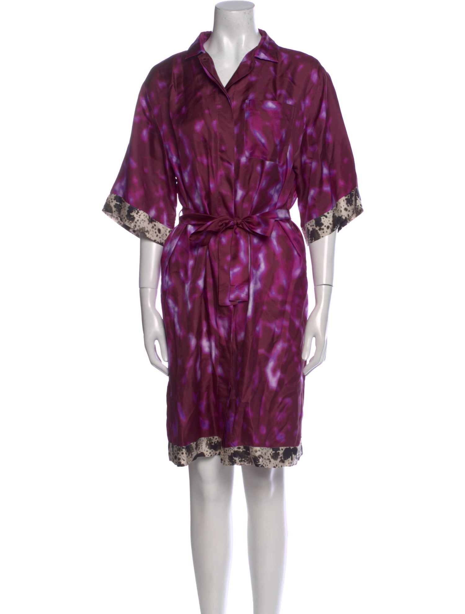 Dries Van Noten Silk Knee-Length Dress