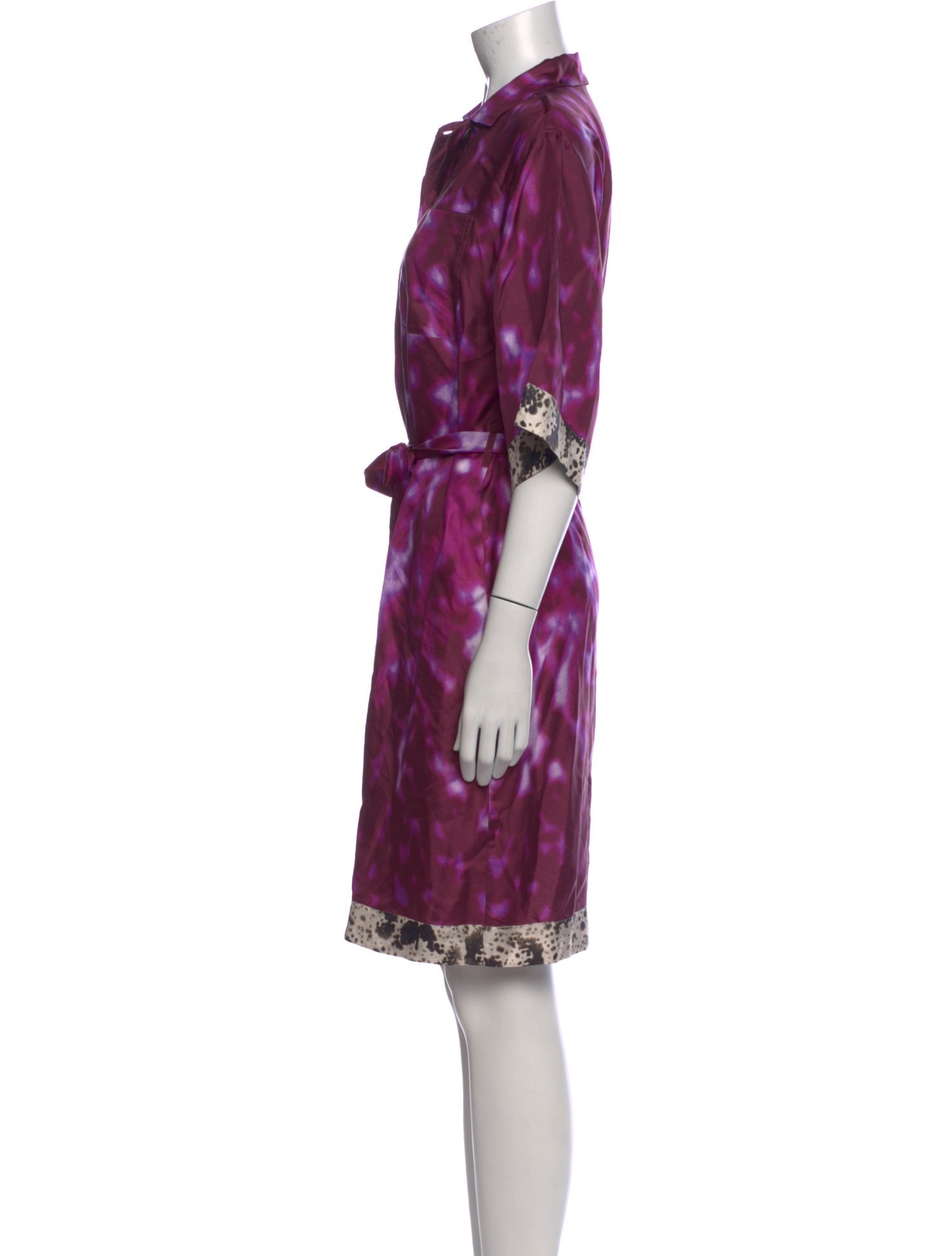 Dries Van Noten Silk Knee-Length Dress