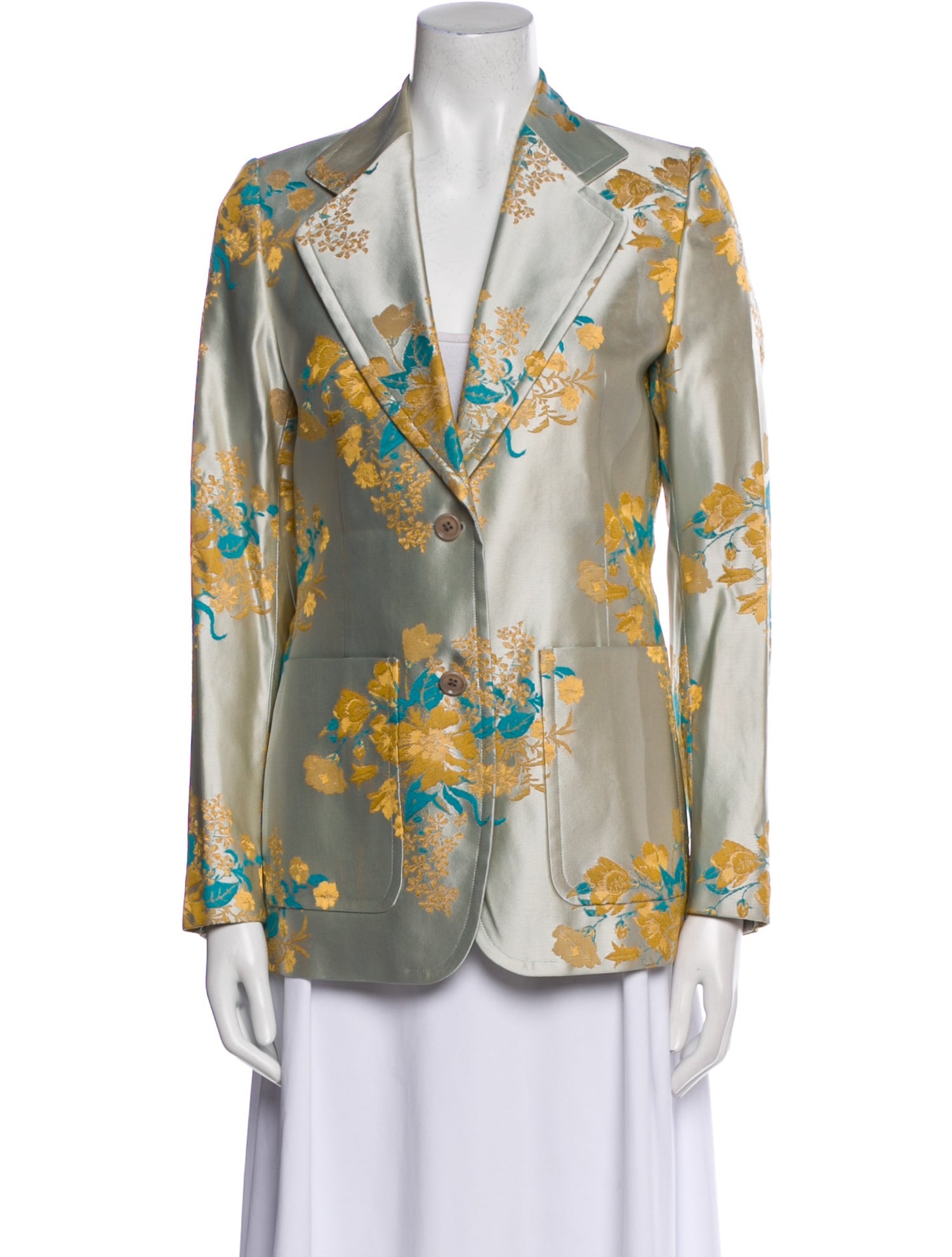 Dries Van Noten Floral Print Blazer