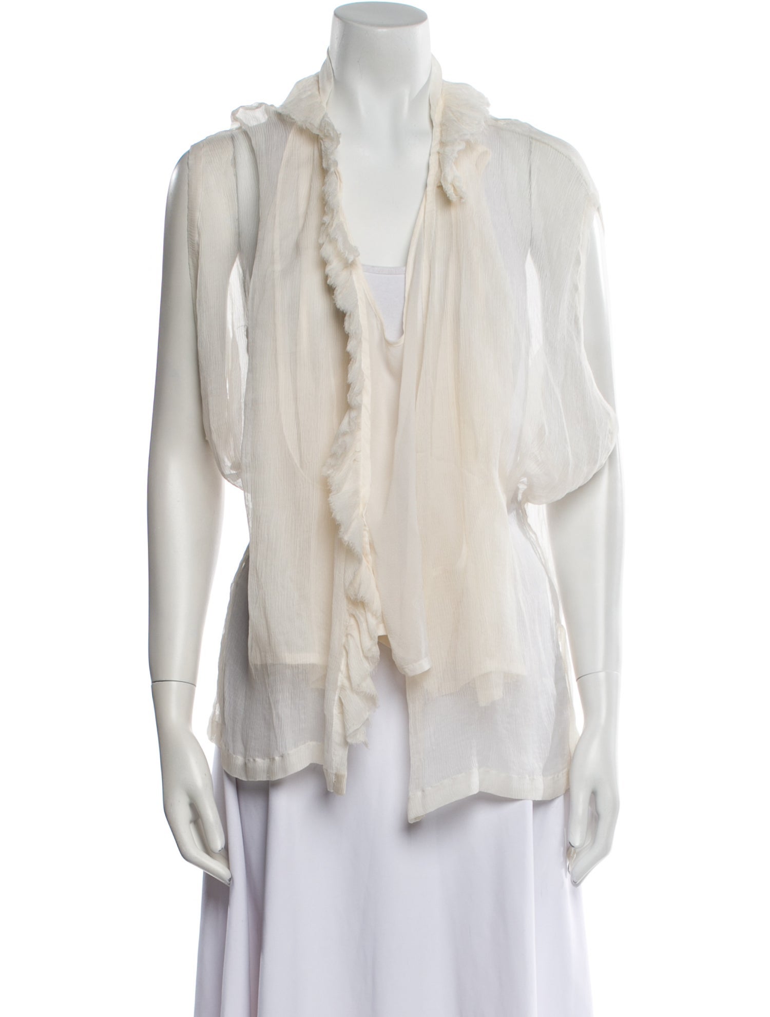 Dries Van Noten Silk V-Neck Blouse