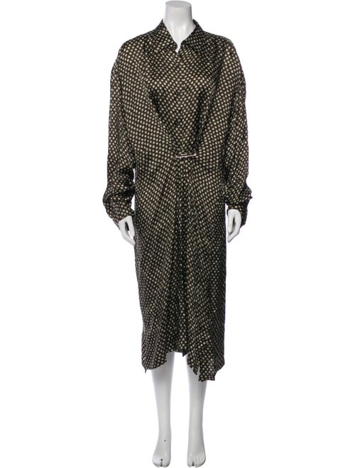 Dries Van Noten Polka Dot Print Midi Length Dress