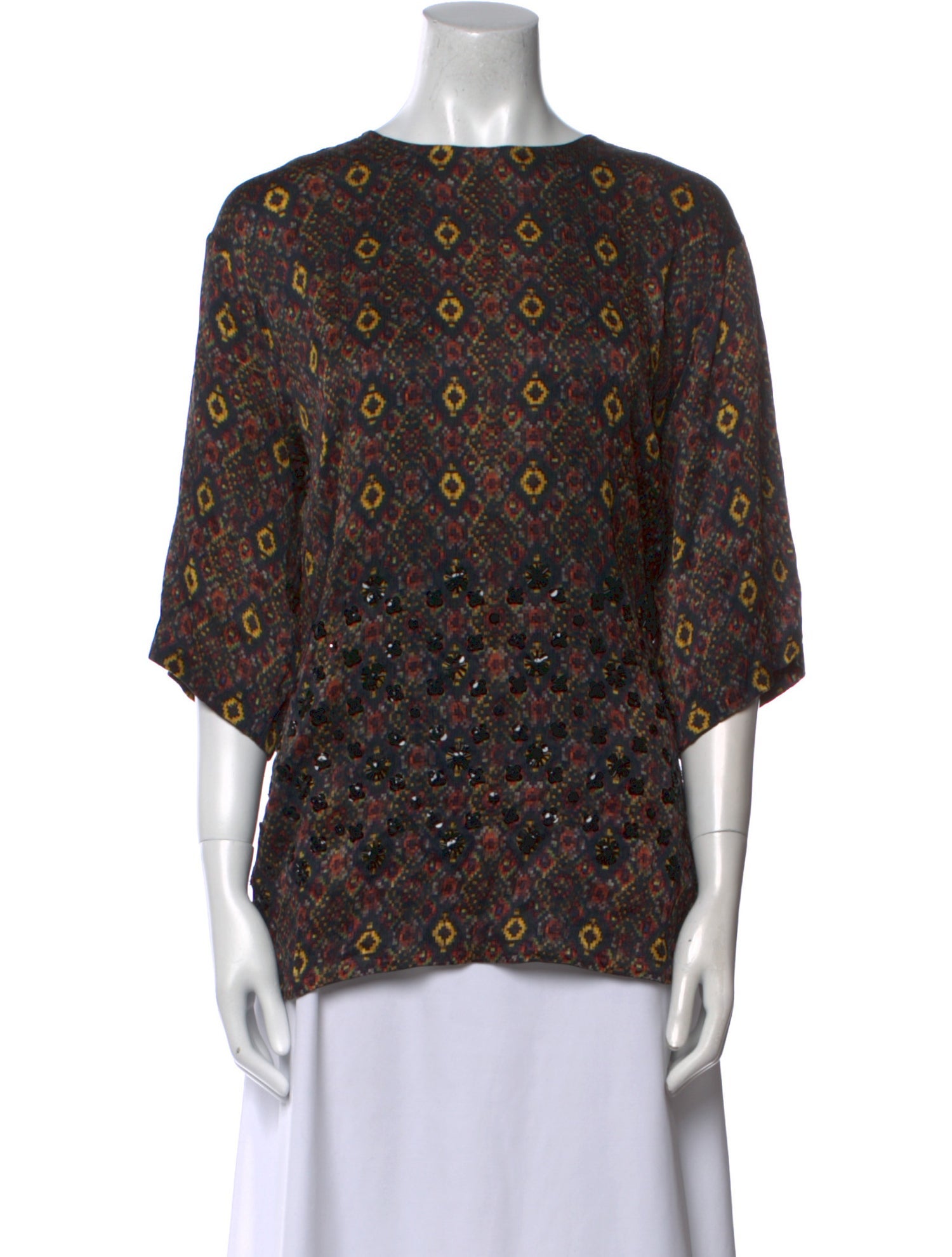 Dries Van Noten Silk Printed Blouse