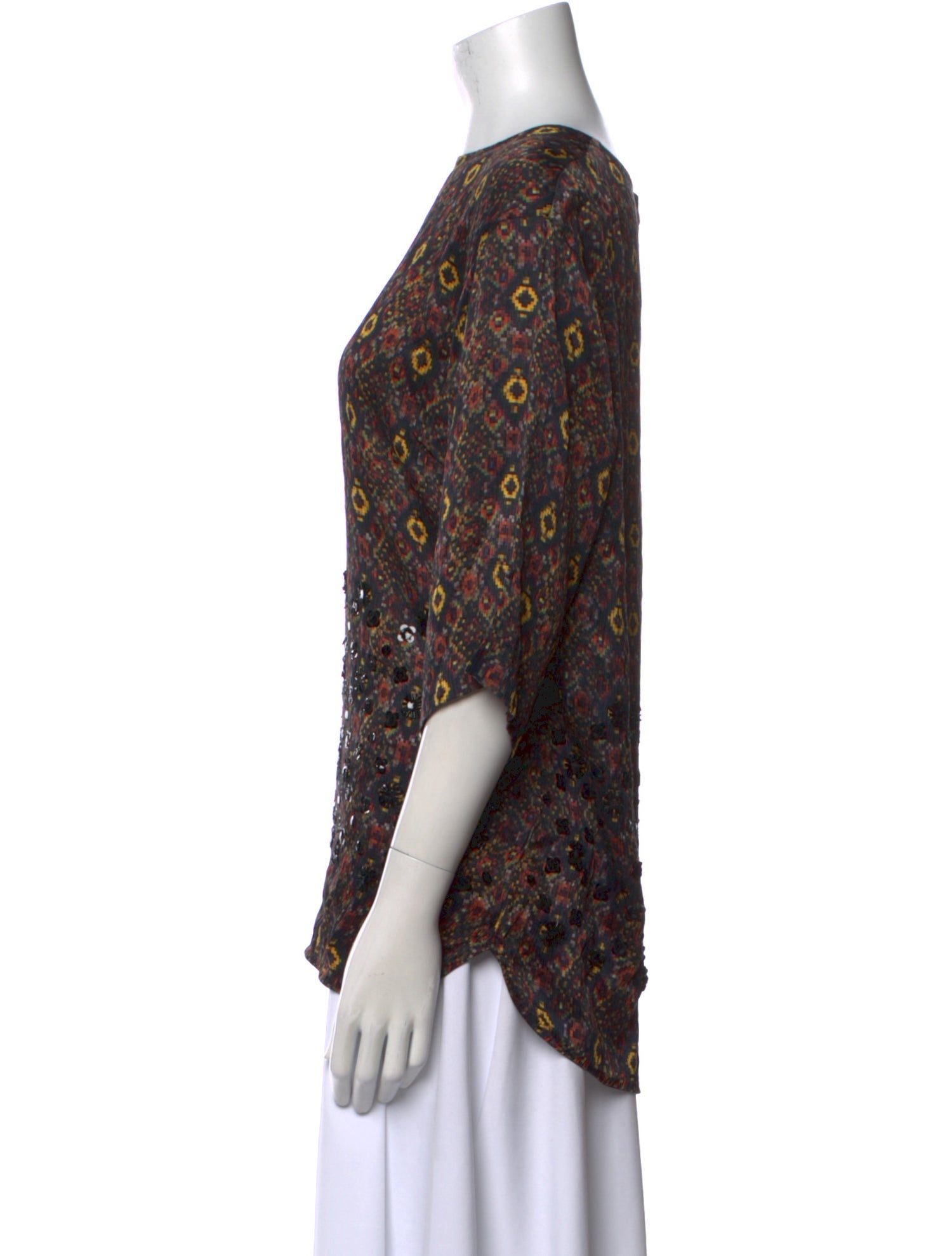 Dries Van Noten Silk Printed Blouse