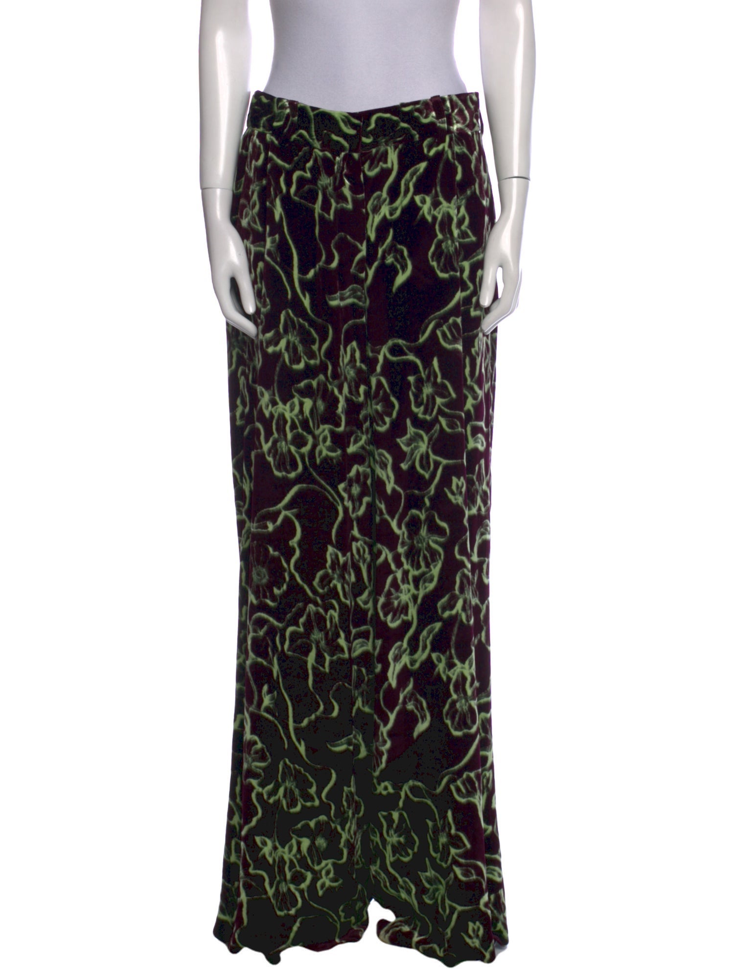 Dries Van Noten Animal Print Wide Leg Pants