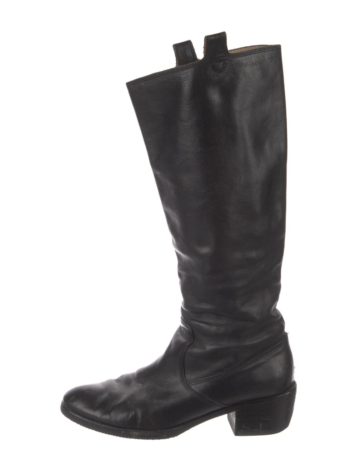 Dries Van Noten Leather Riding Boots