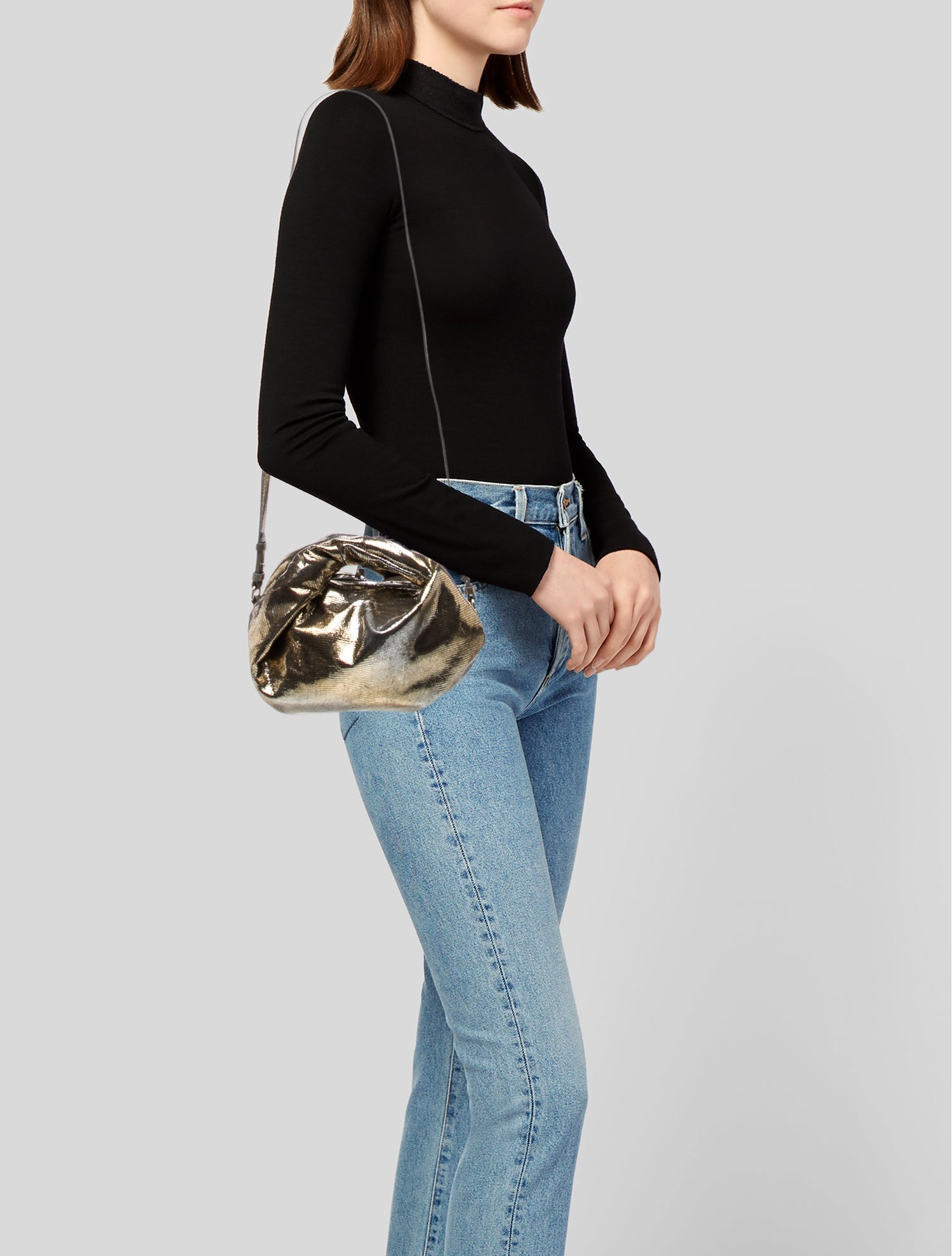 Dries Van Noten Patent Leather Top Handle Bag