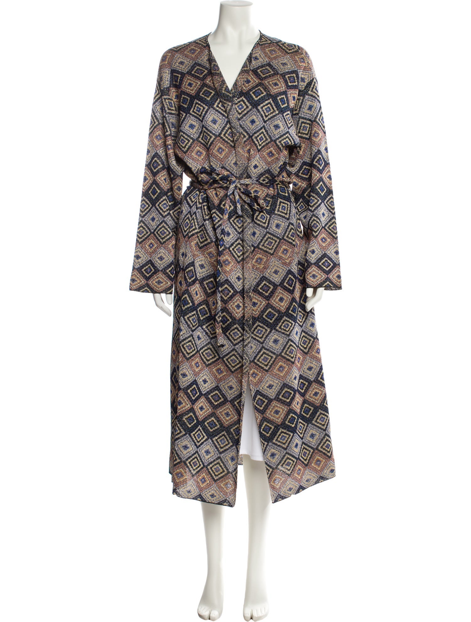 Dries Van Noten Printed V-Neck Sweater