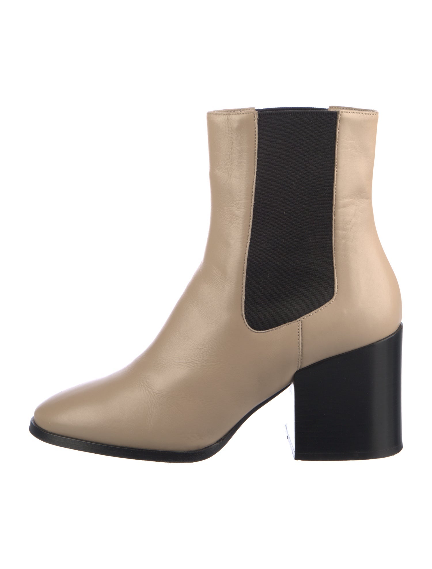 Dries Van Noten Leather Colorblock Pattern Chelsea Boots