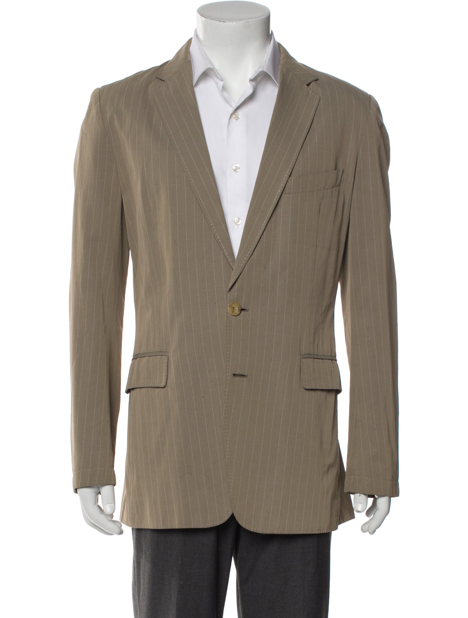 Dries Van Noten Striped Peacoat