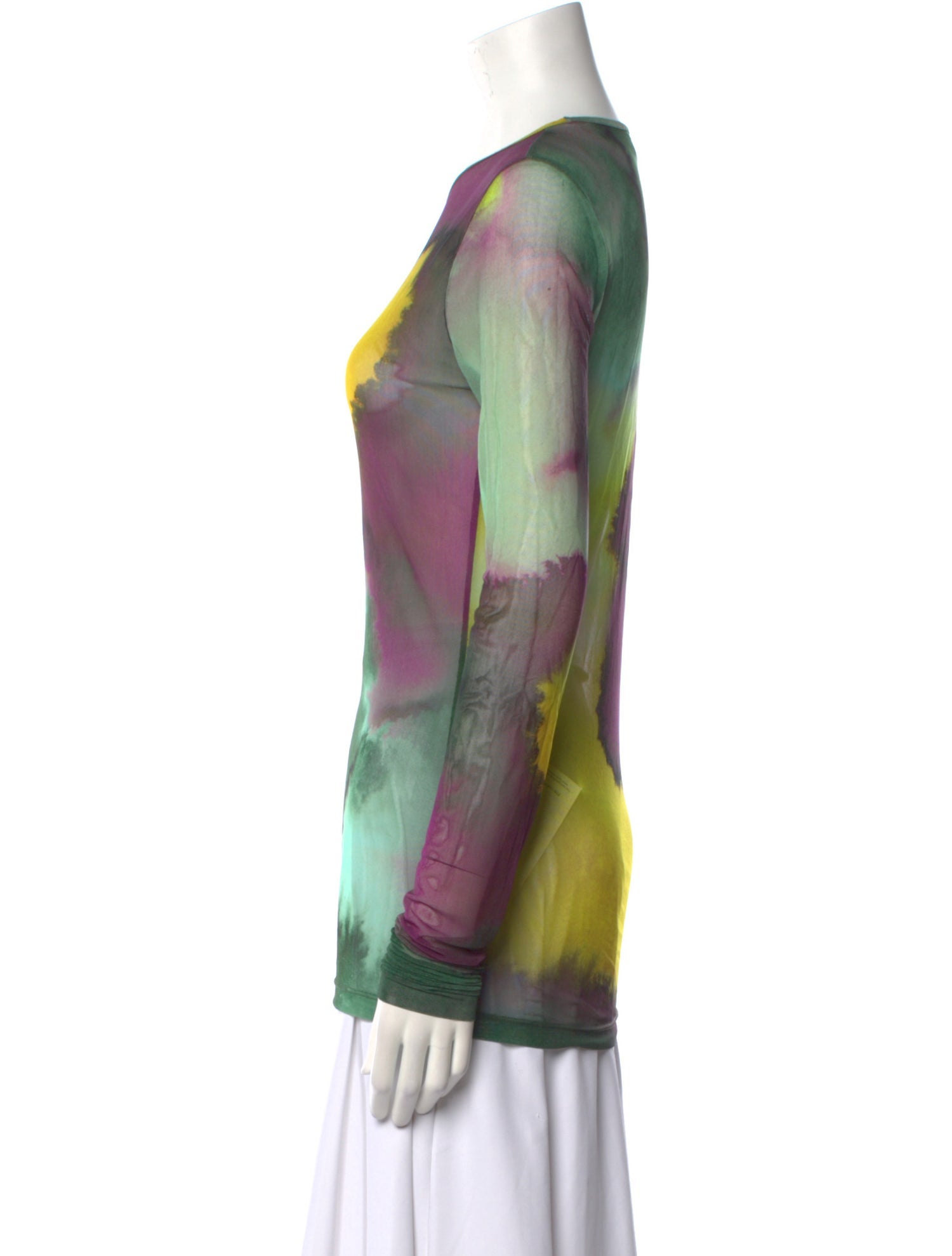 Dries Van Noten Tie-Dye Print Crew Neck Sweatshirt