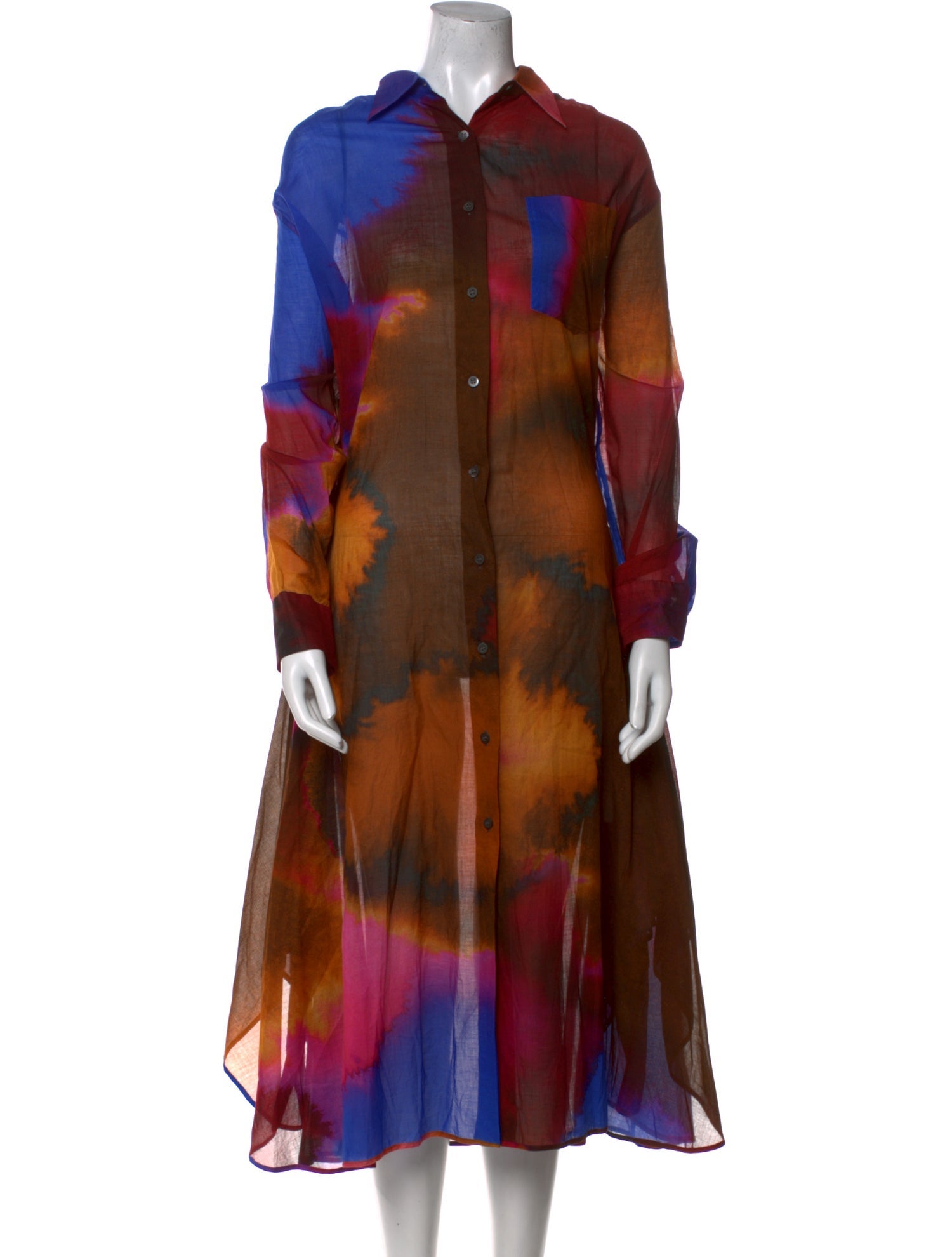 Dries Van Noten Printed Long Dress