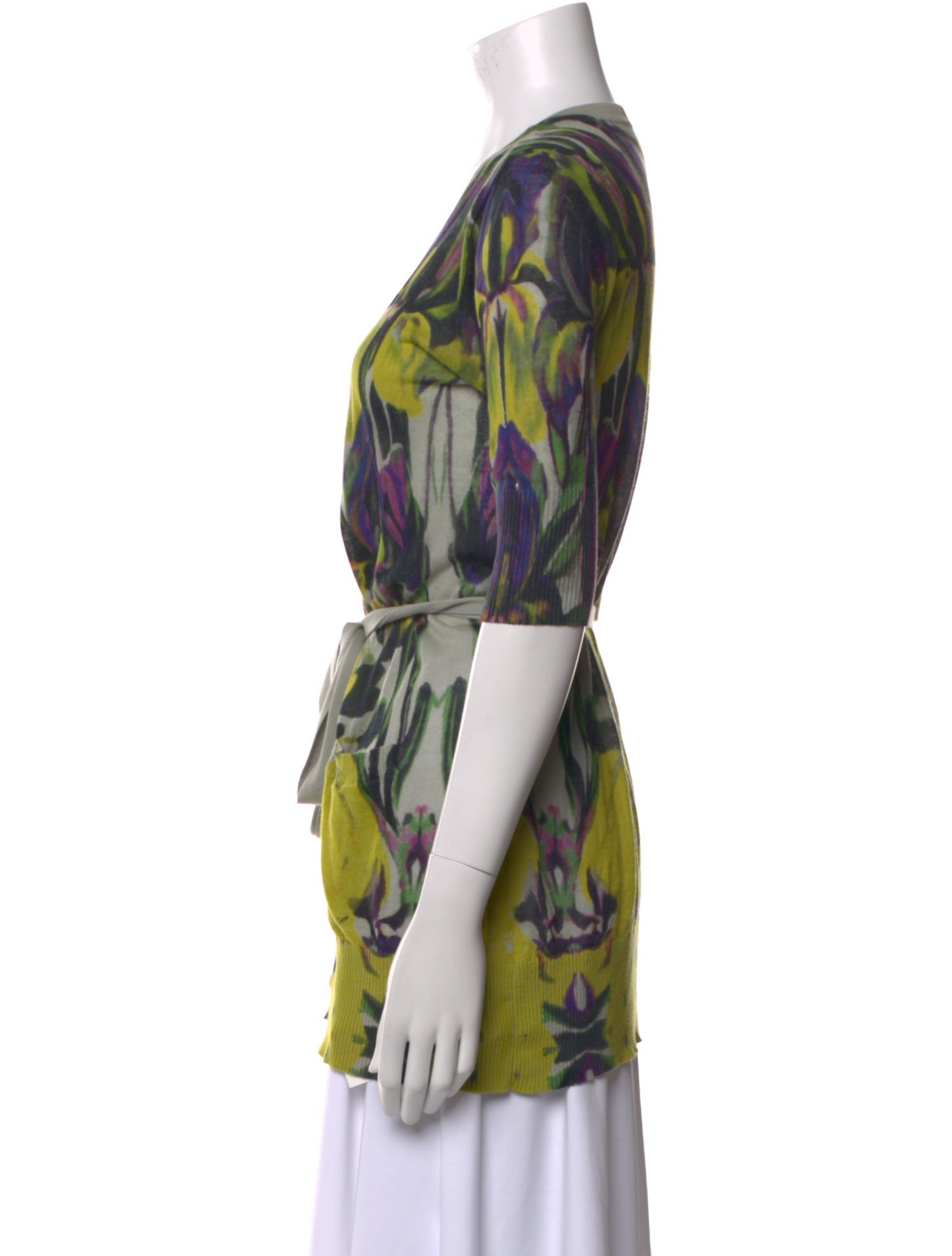 Dries Van Noten Printed V-Neck Blouse