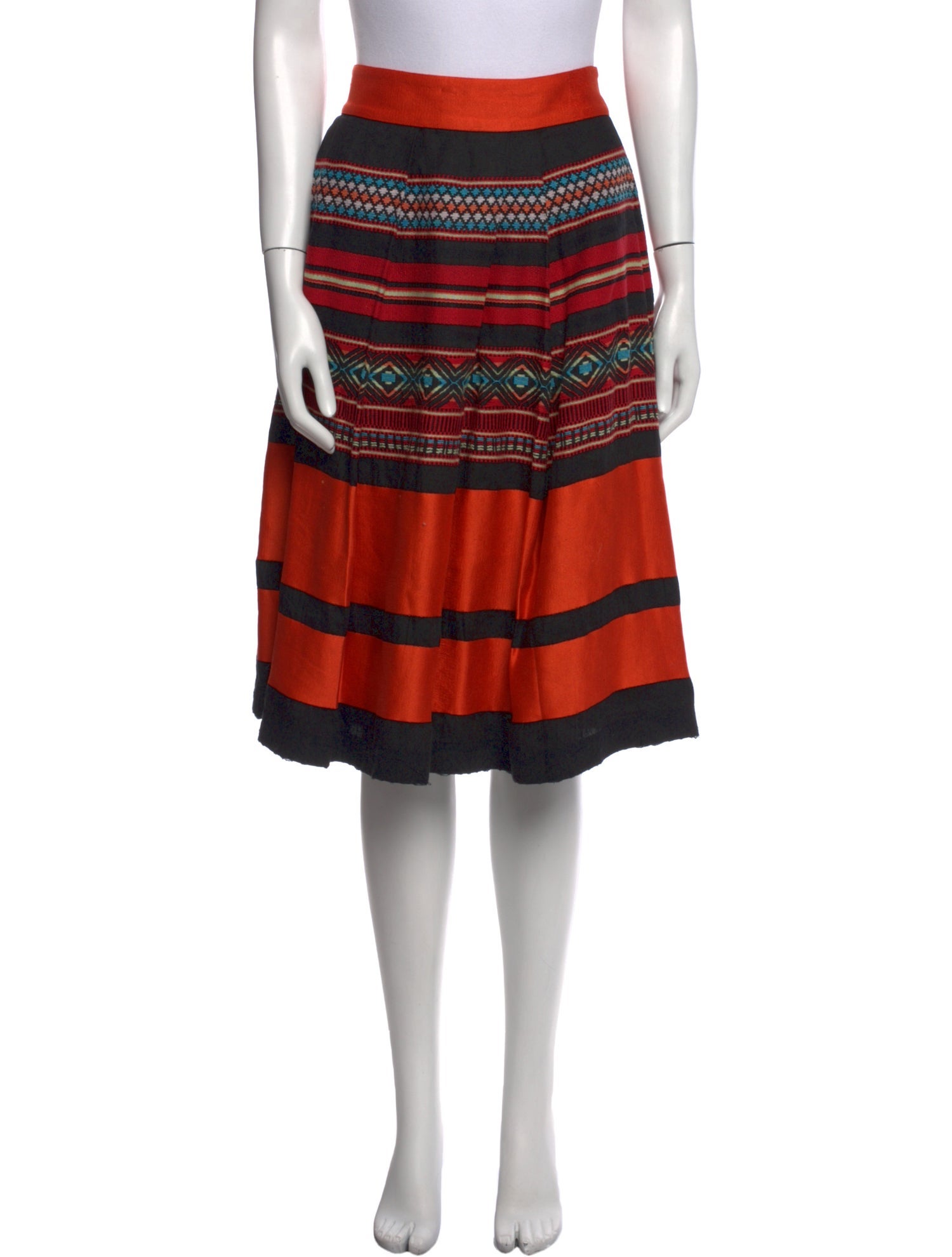 Dries Van Noten Linen Knee-Length Skirt