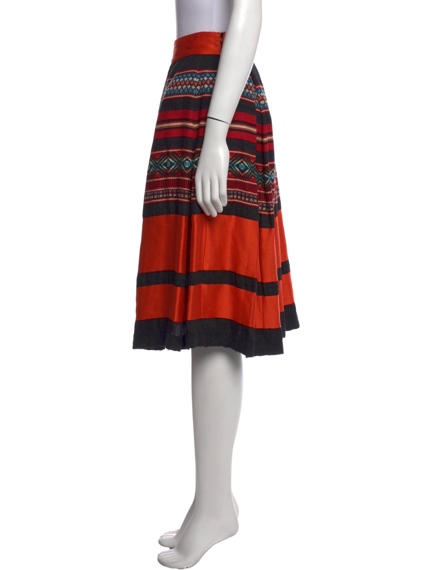 Dries Van Noten Linen Knee-Length Skirt