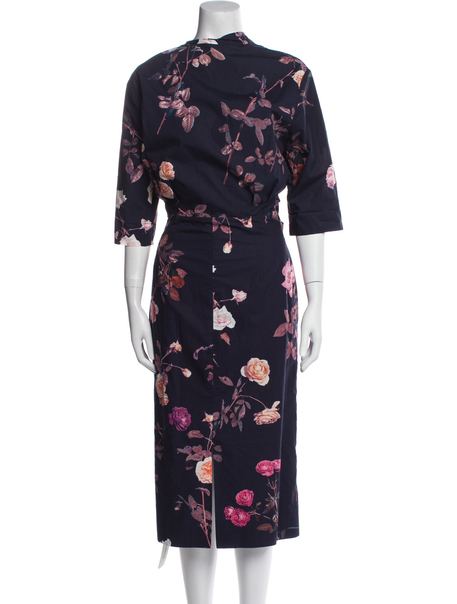 Dries Van Noten Floral Print Midi Length Dress