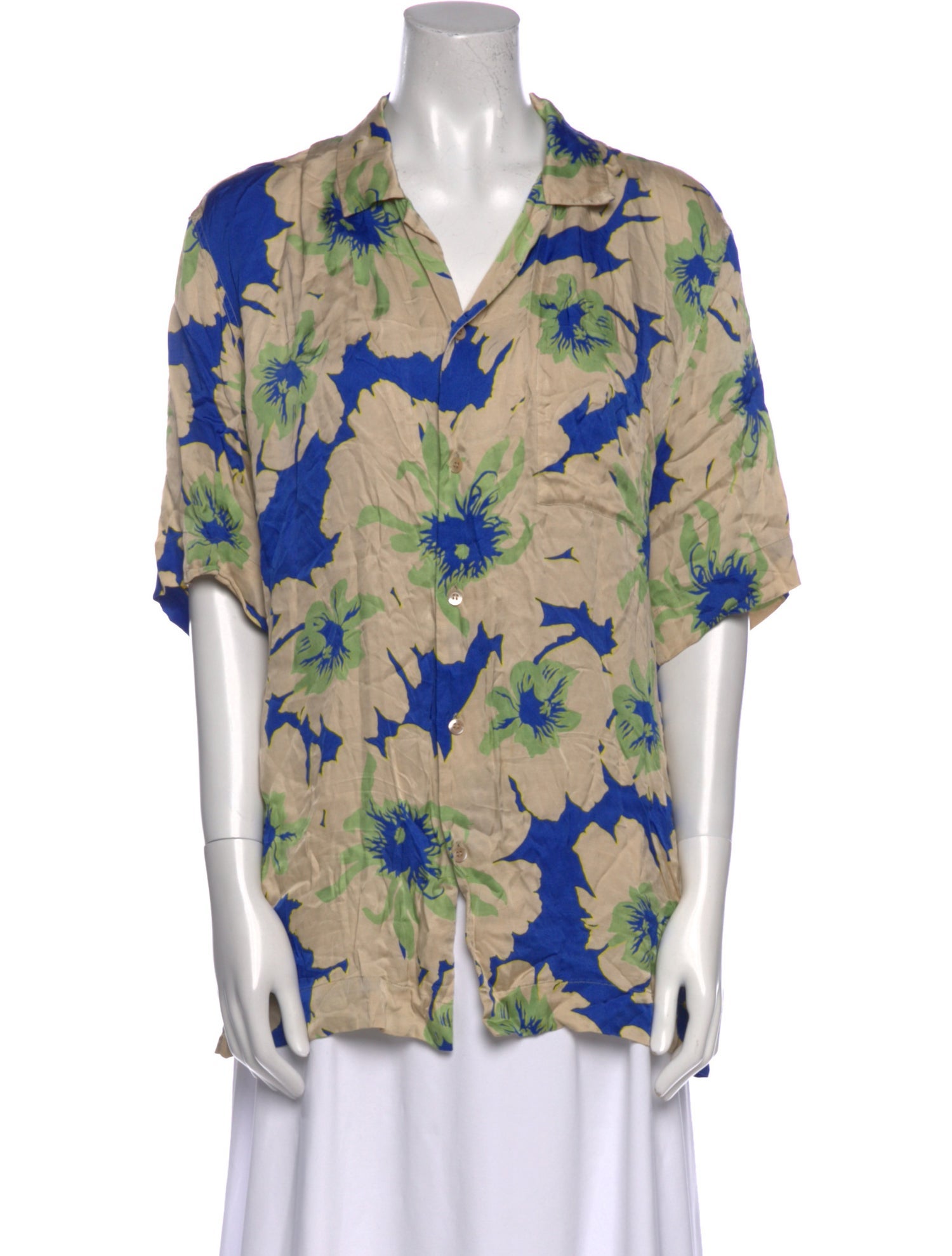 Dries Van Noten Printed V-Neck Blouse