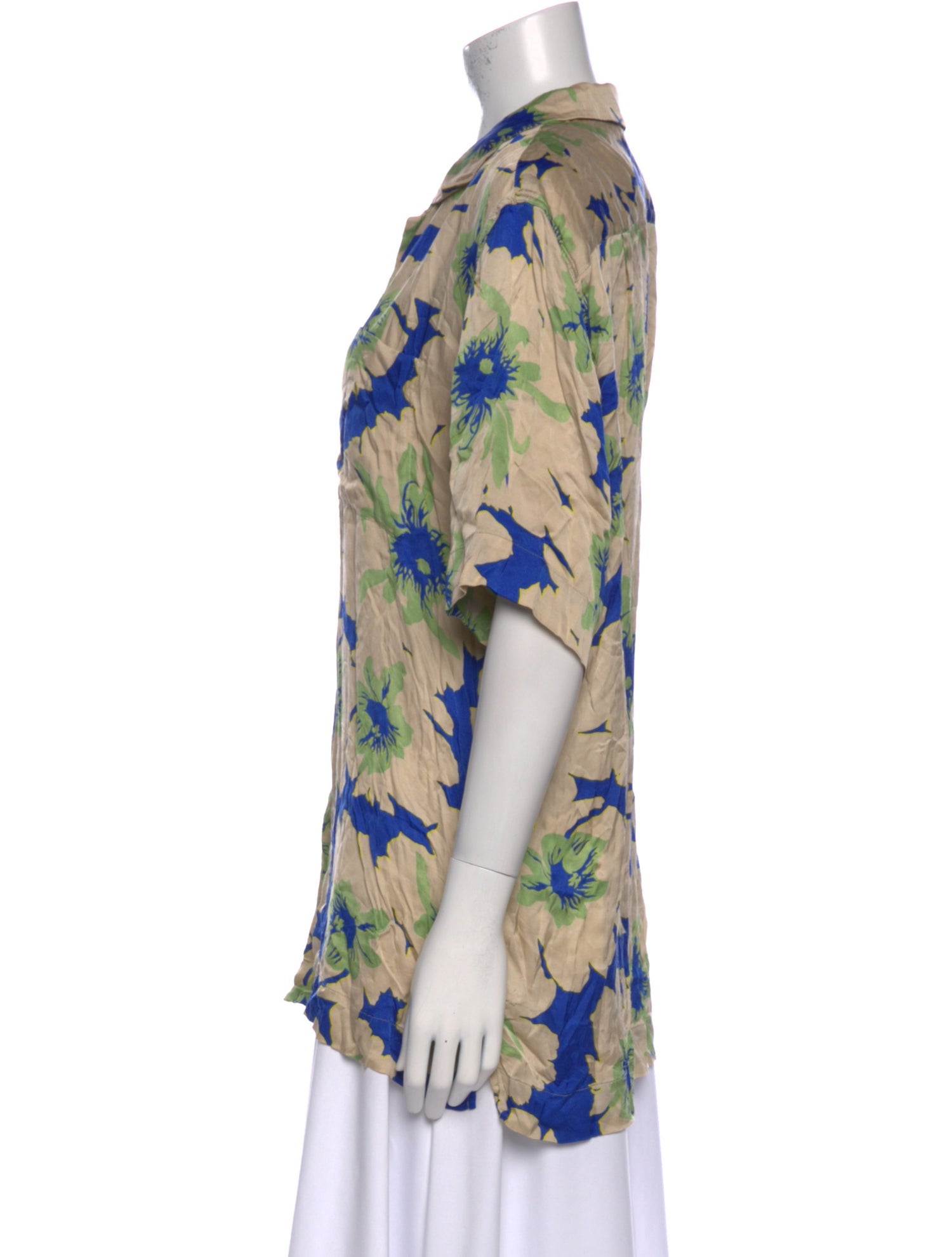 Dries Van Noten Printed V-Neck Blouse