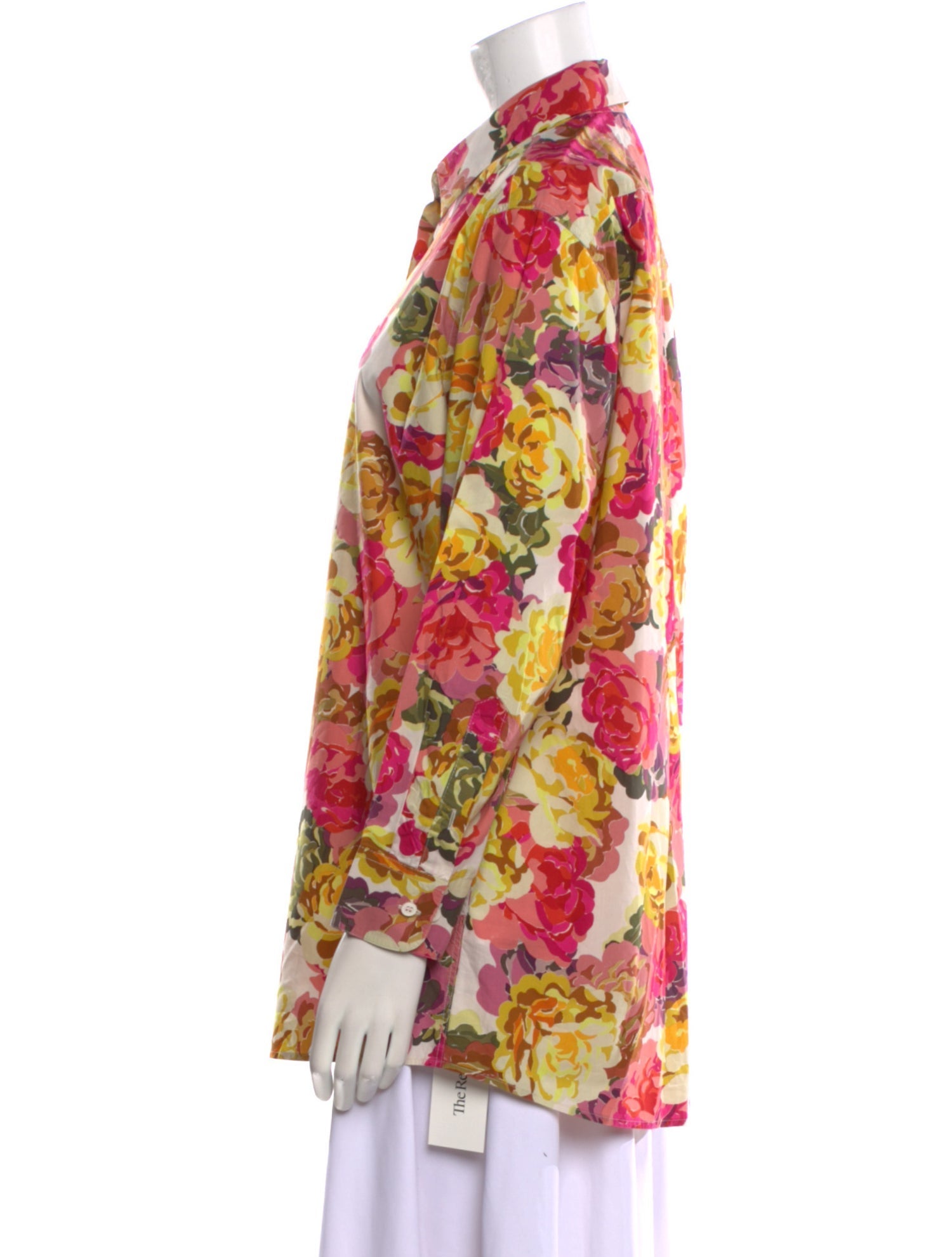 Dries Van Noten Floral Print Long Sleeve Button-Up Top