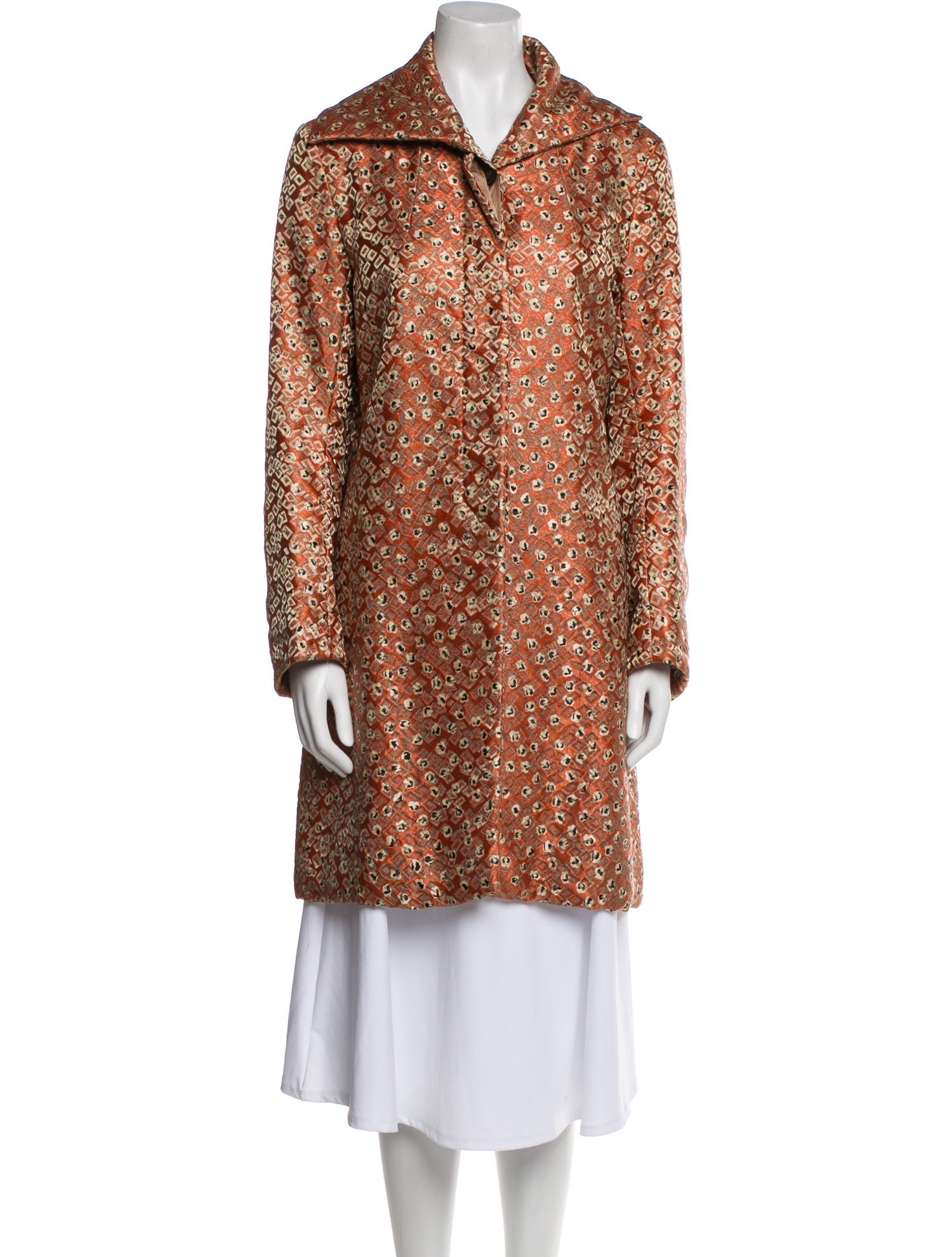 Dries Van Noten Silk Animal Print Coat