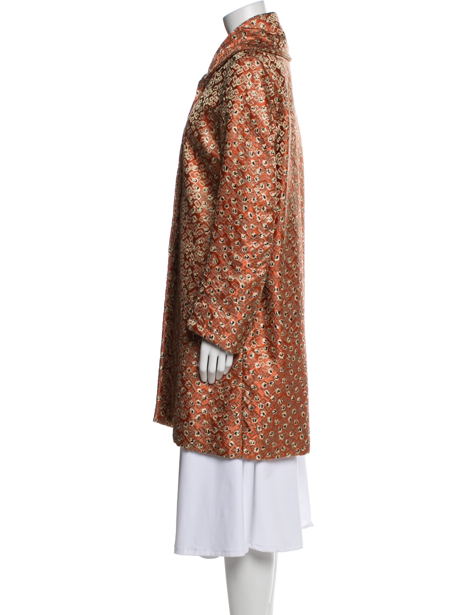 Dries Van Noten Silk Animal Print Coat