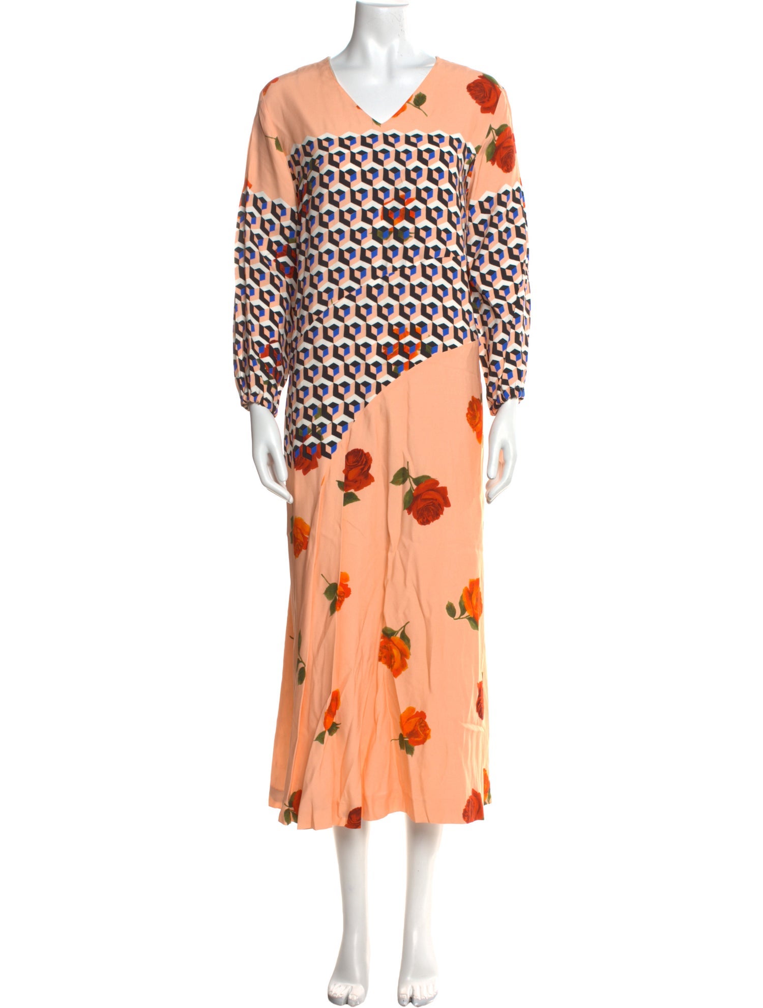 Dries Van Noten Floral Print Long Dress