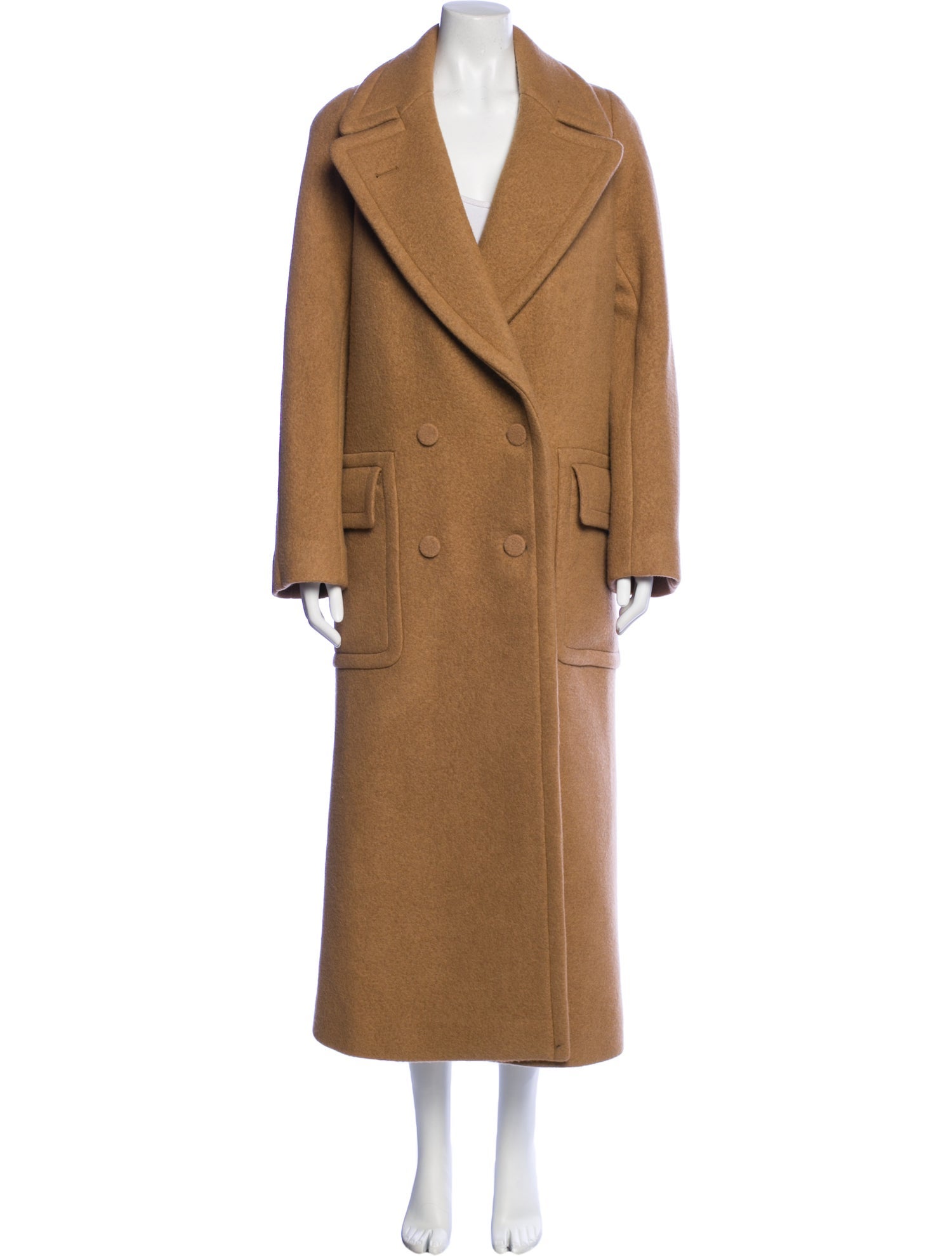 Dries Van Noten Wool Faux Fur Coat