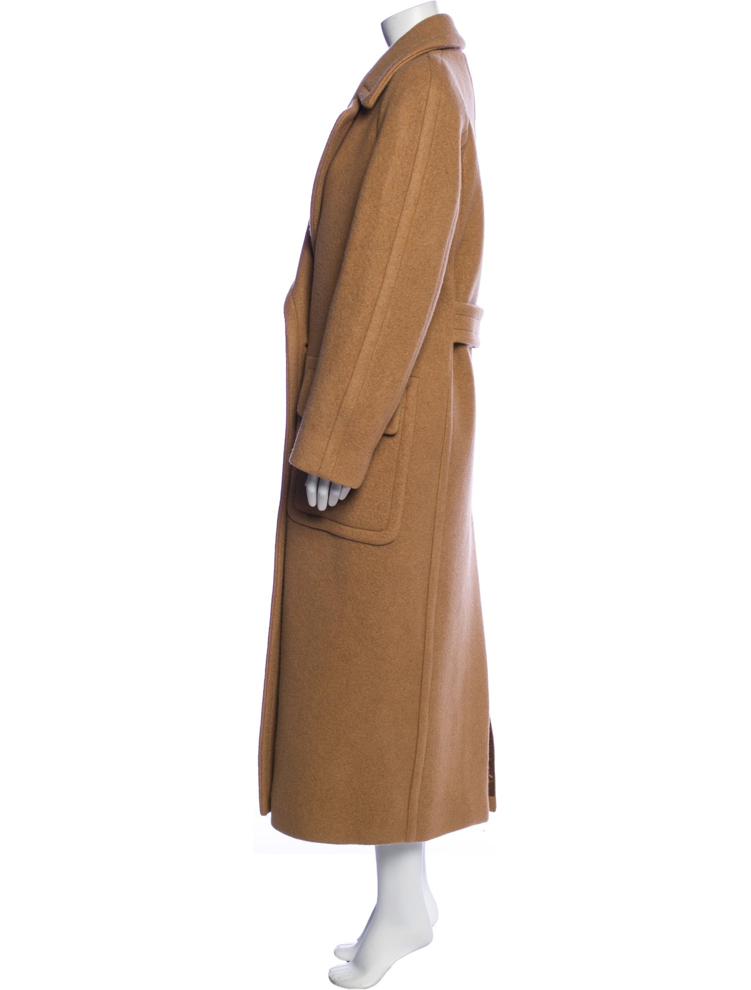 Dries Van Noten Wool Faux Fur Coat