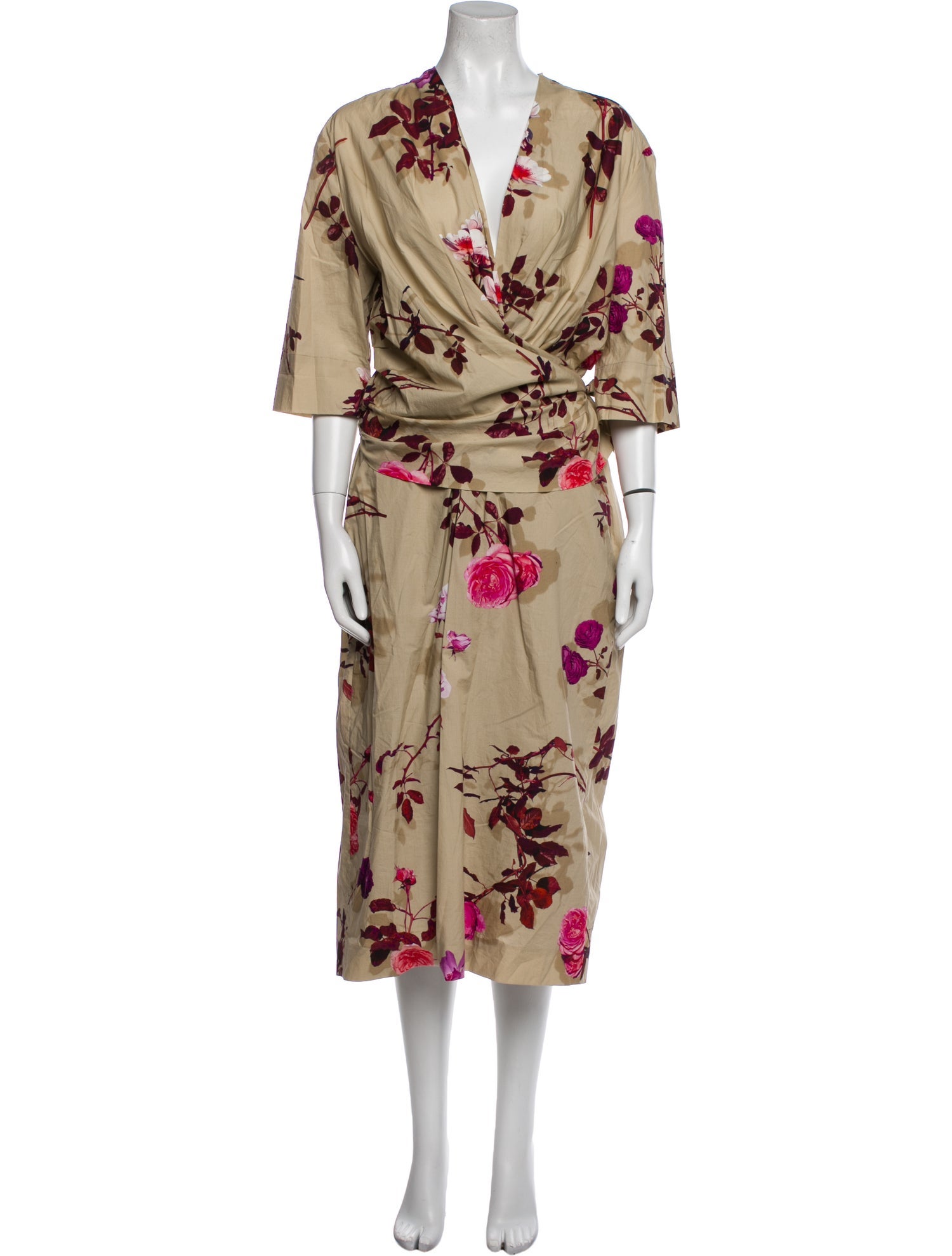 Dries Van Noten Floral Print Long Dress