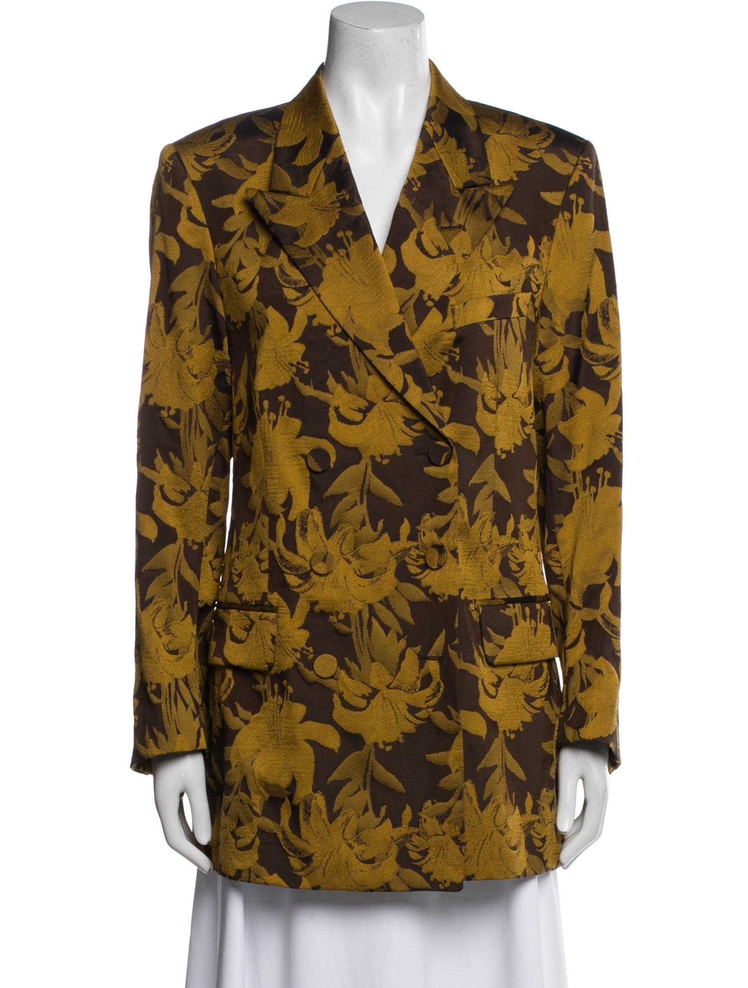 Dries Van Noten Floral Print Blazer
