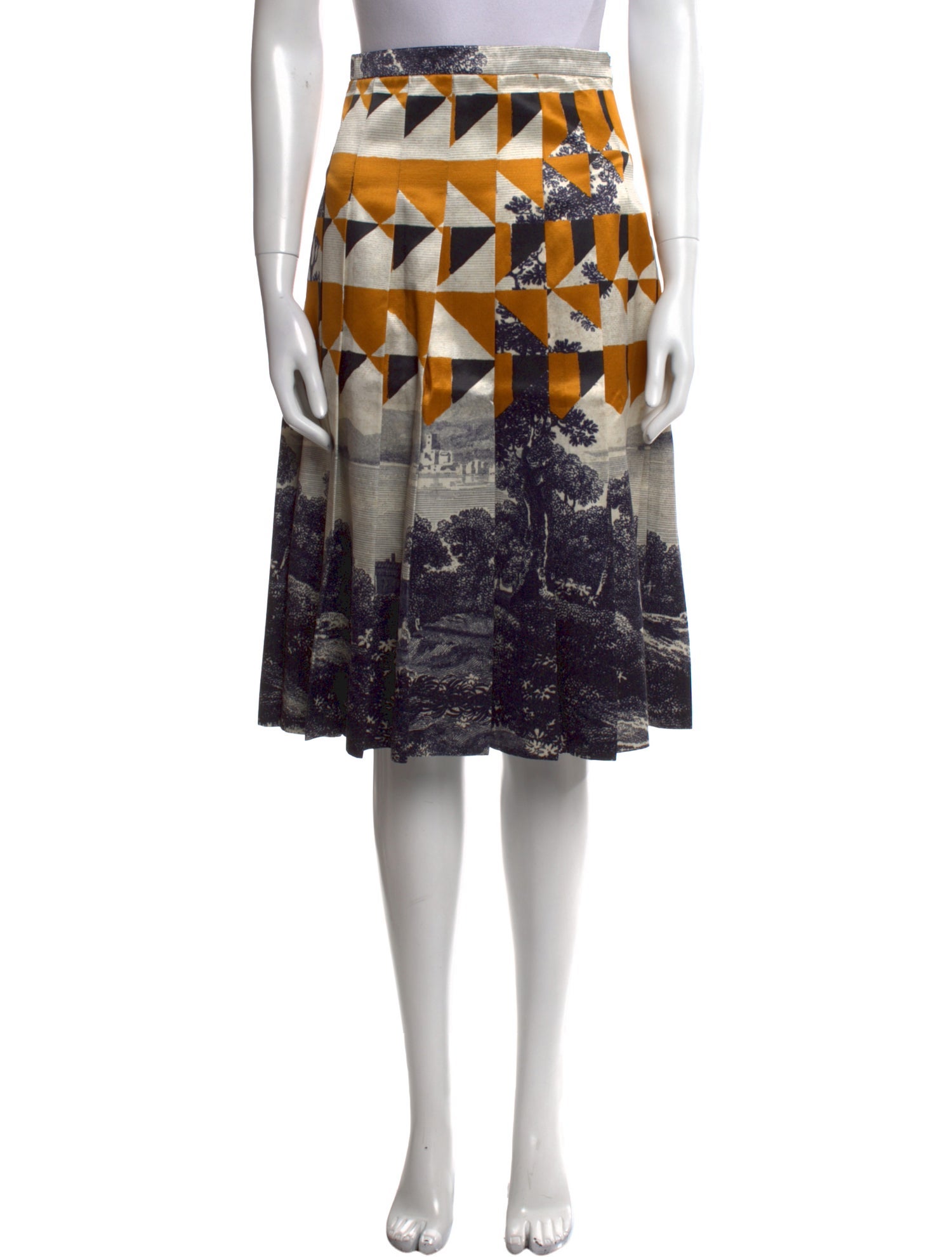 Dries Van Noten Printed Knee-Length Skirt