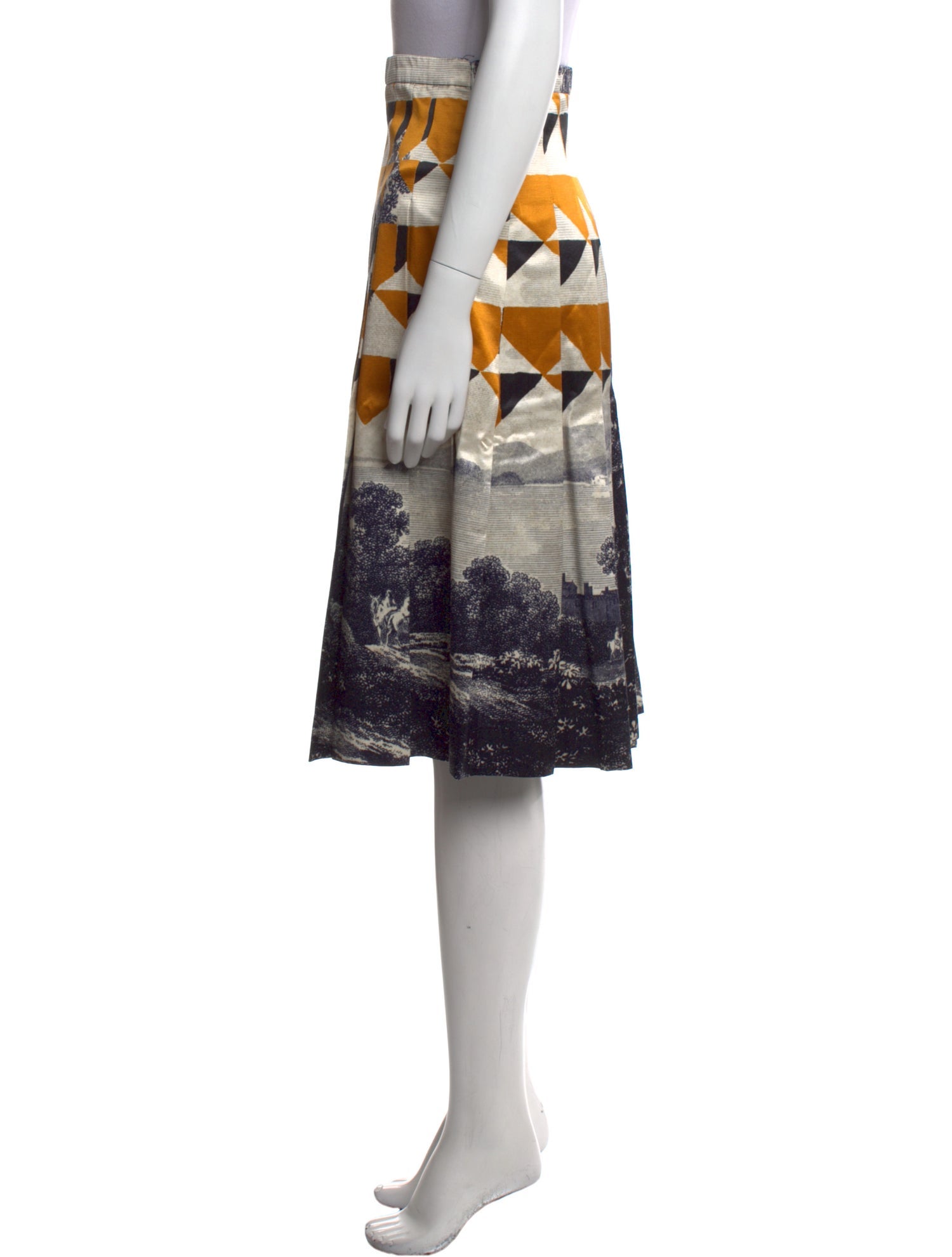 Dries Van Noten Printed Knee-Length Skirt