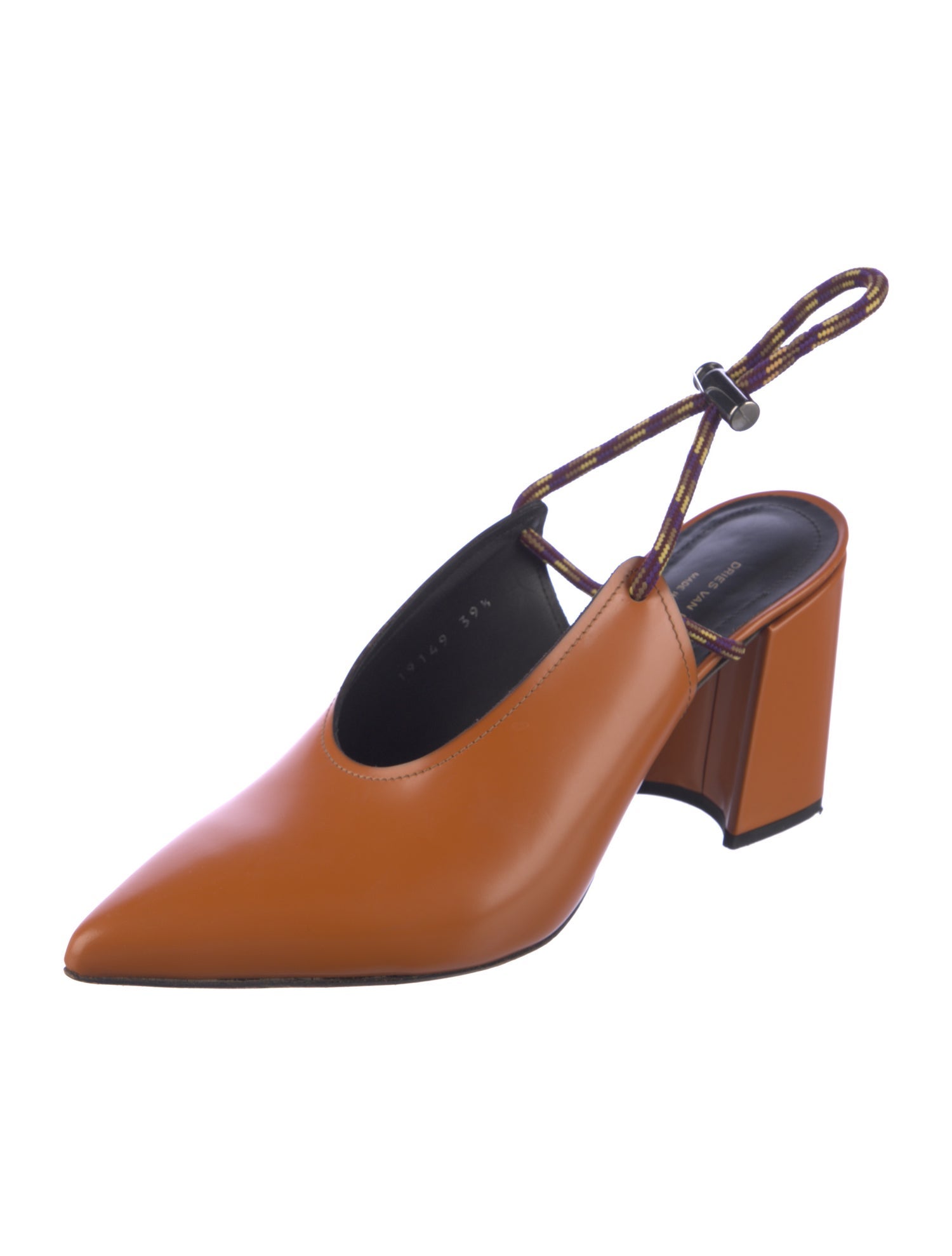 Dries Van Noten Leather Slingback Pumps