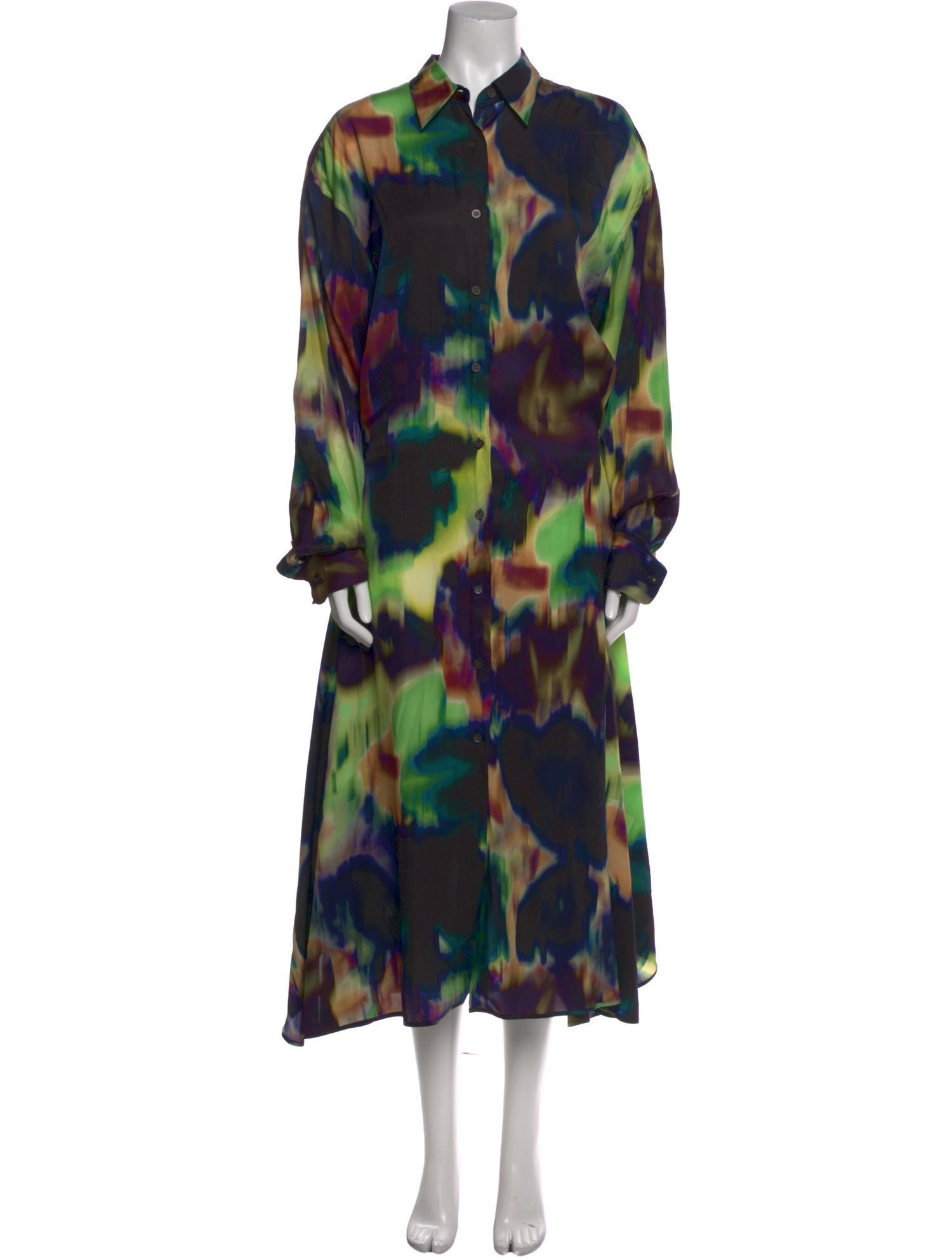 Dries Van Noten Printed Long Dress