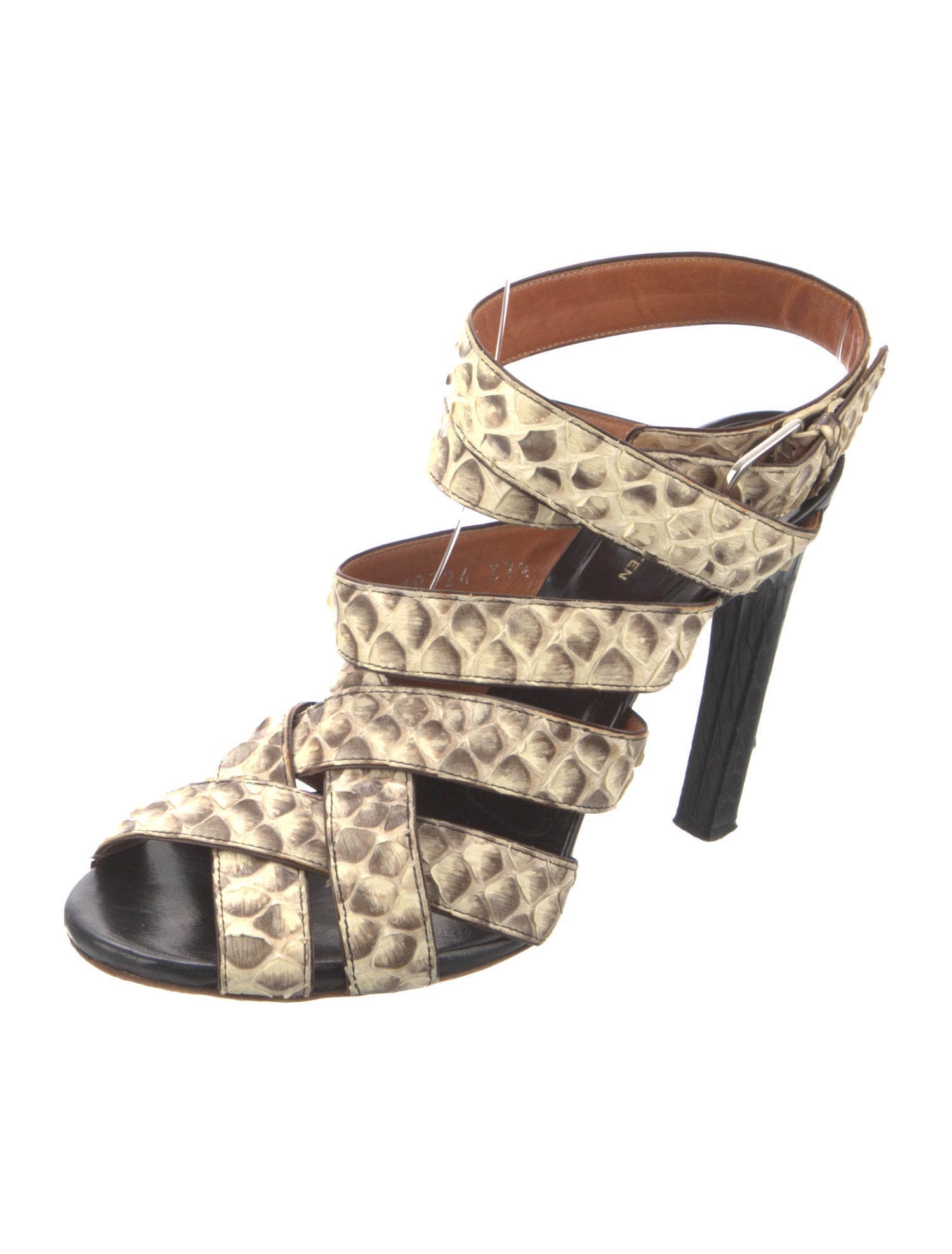 Dries Van Noten Snakeskin Animal Print Sandals