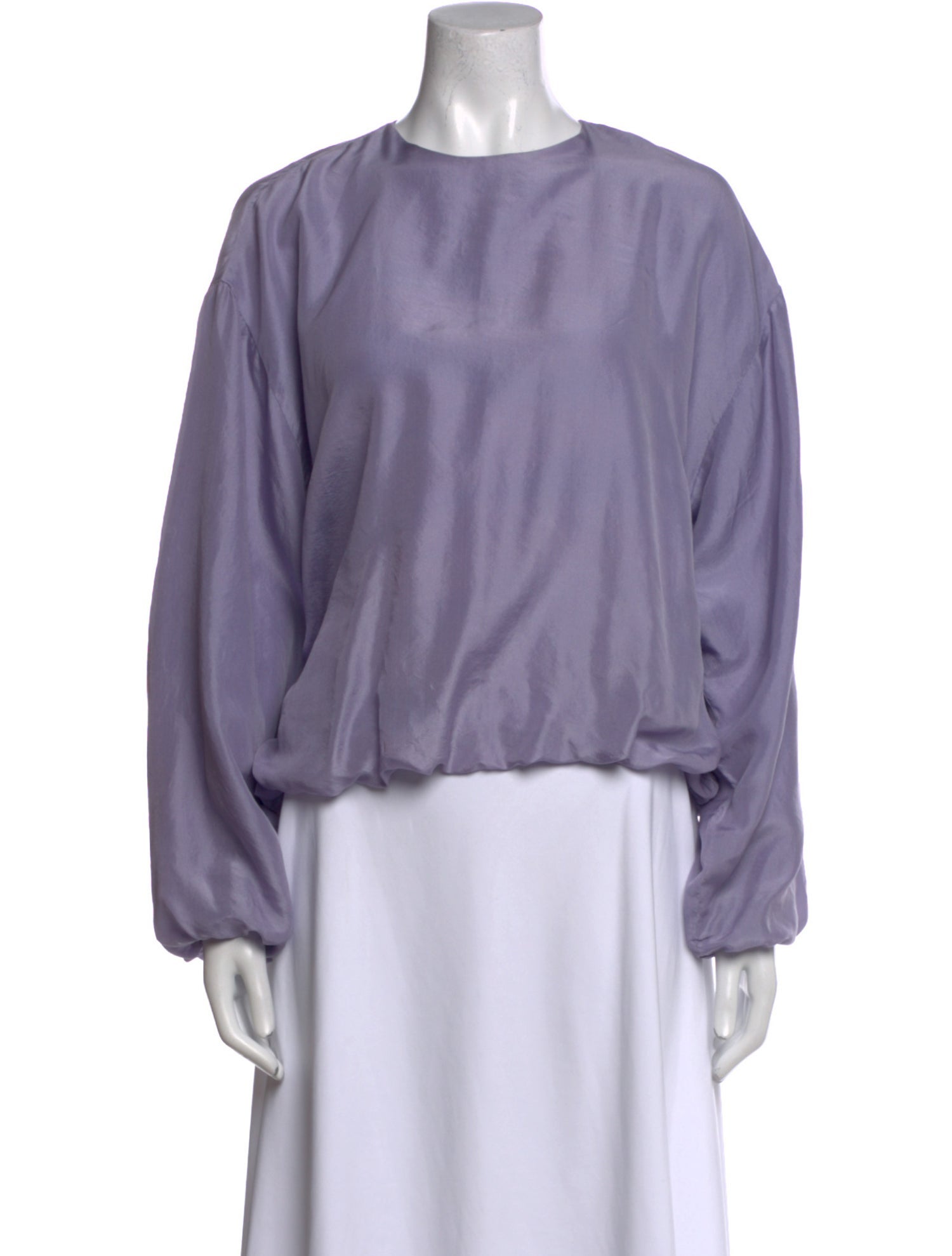 Dries Van Noten Silk Bateau Neckline Blouse