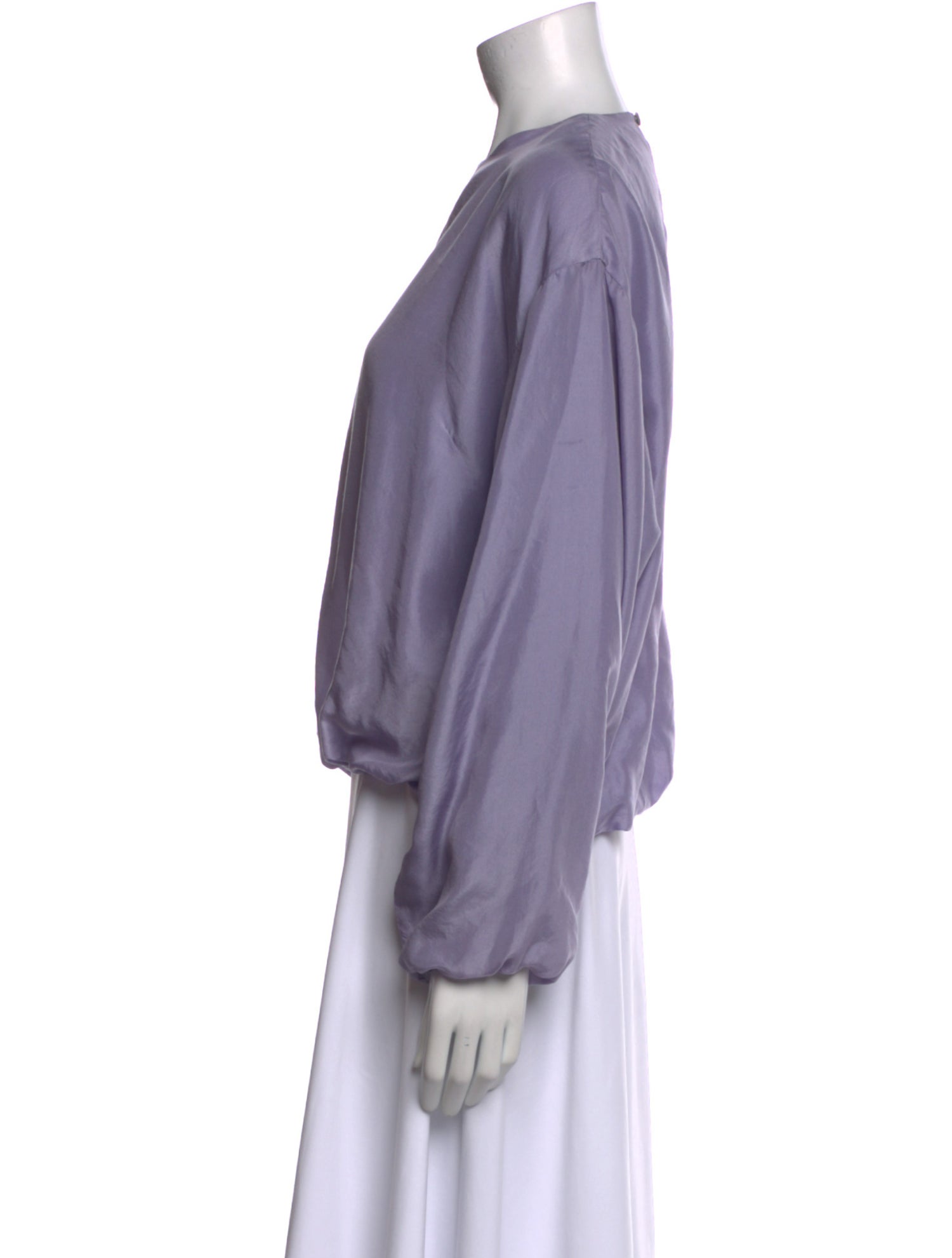 Dries Van Noten Silk Bateau Neckline Blouse