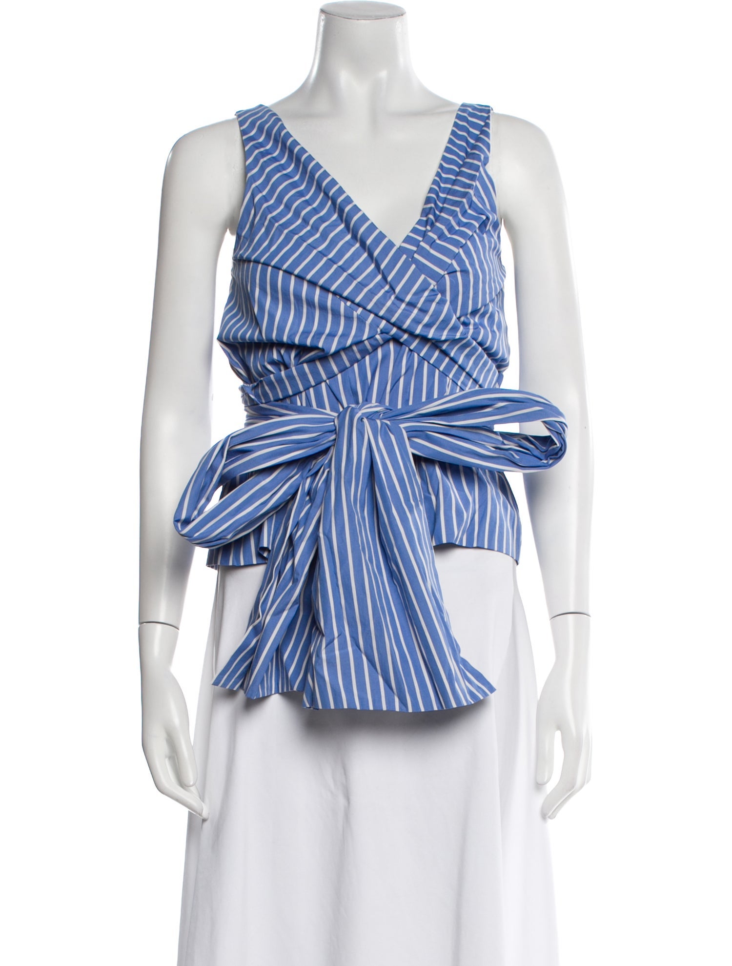 Dries Van Noten Striped V-Neck Top