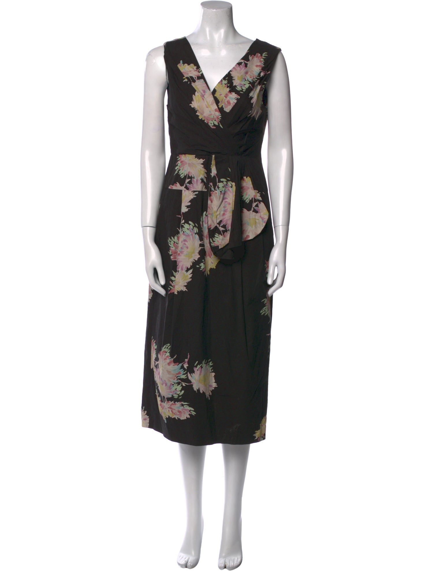 Dries Van Noten Floral Print Midi Length Dress