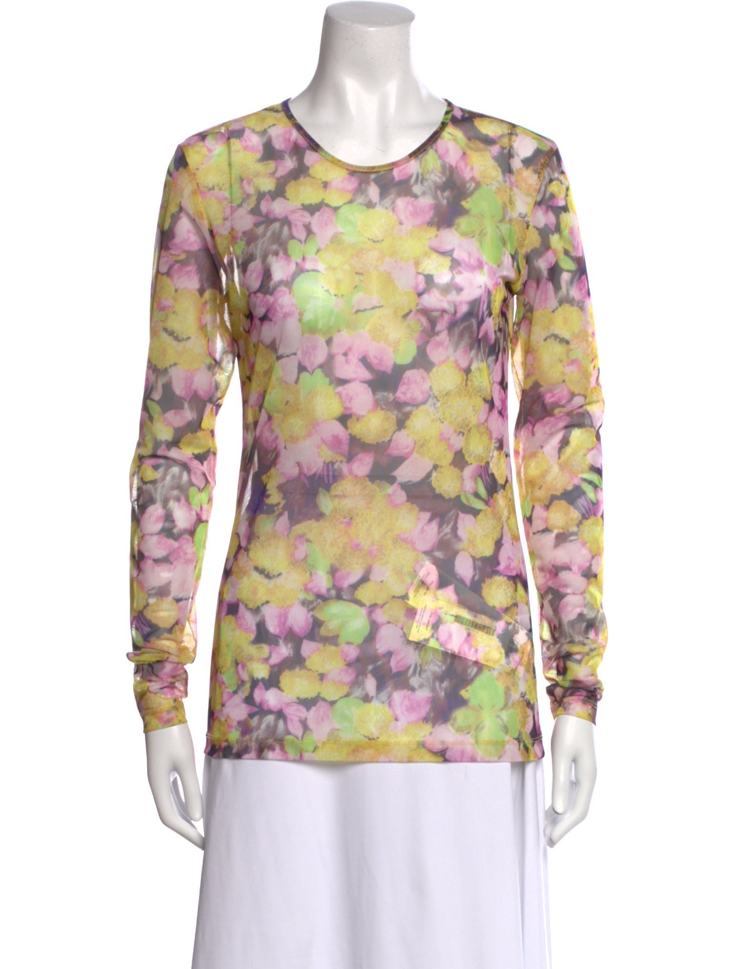 Dries Van Noten Floral Print Crew Neck Top