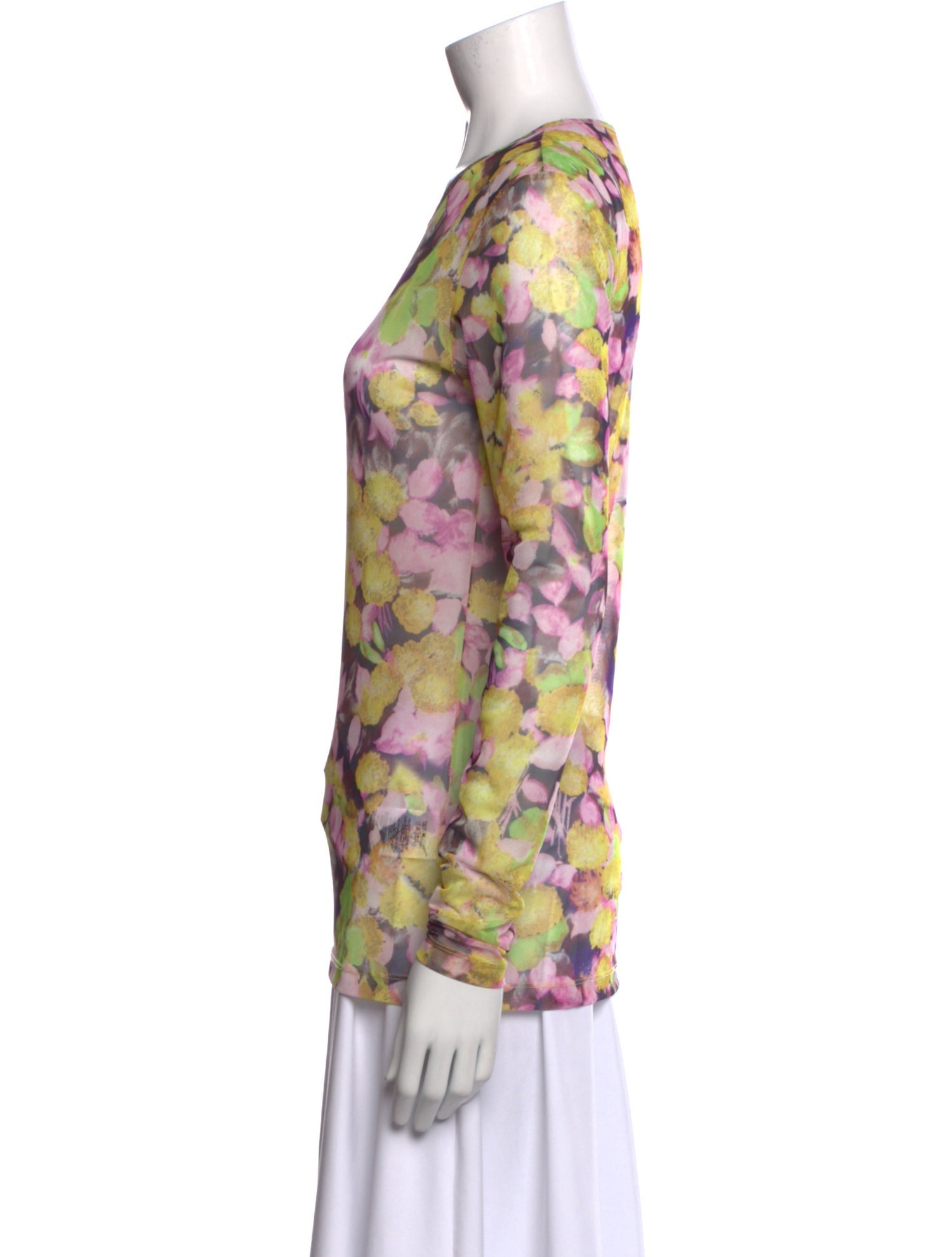 Dries Van Noten Floral Print Crew Neck Top