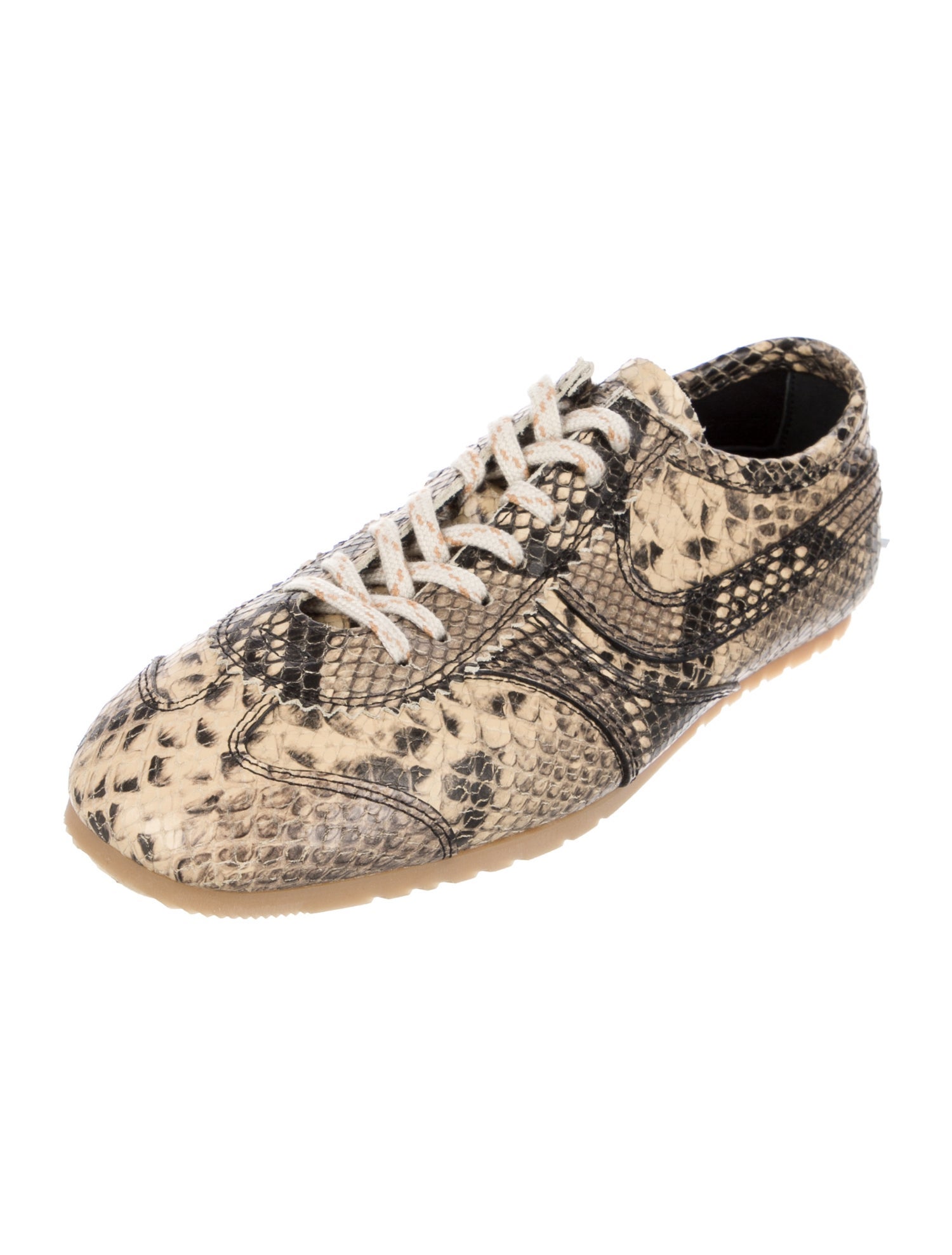 Dries Van Noten Snakeskin Animal Print Sneakers