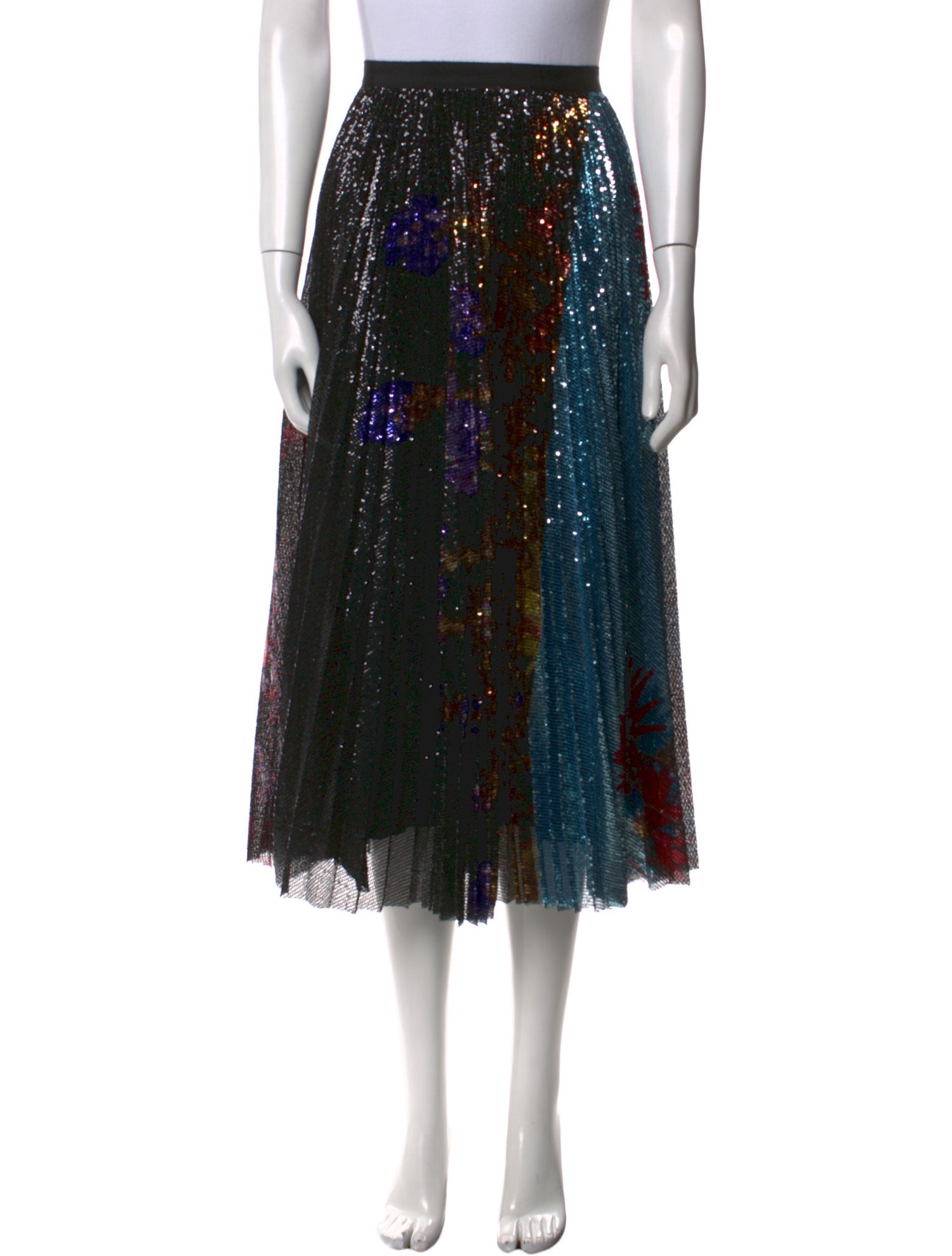 Dries Van Noten Sequin Embellishments Midi Length Skirt