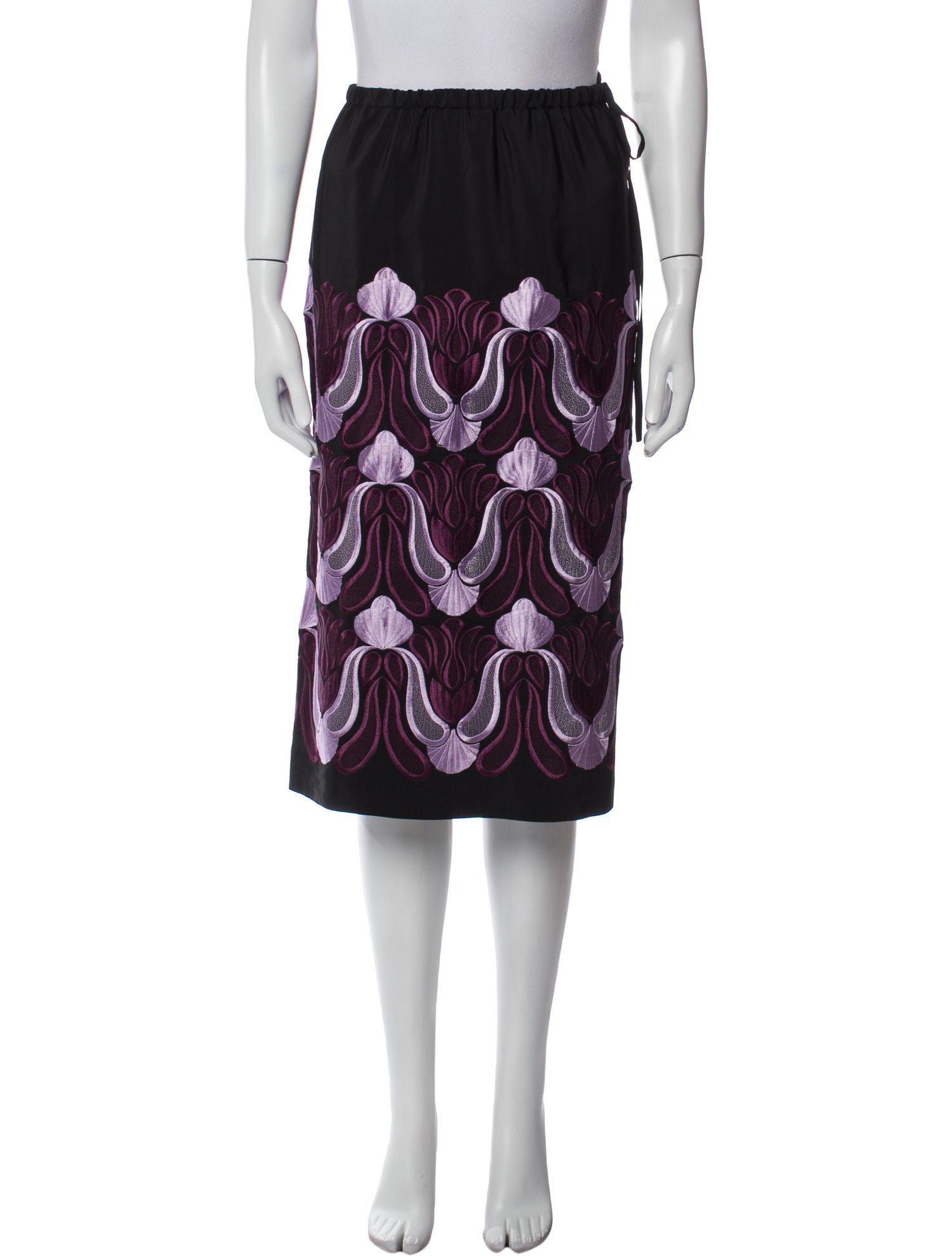 Dries Van Noten Printed Knee-Length Skirt