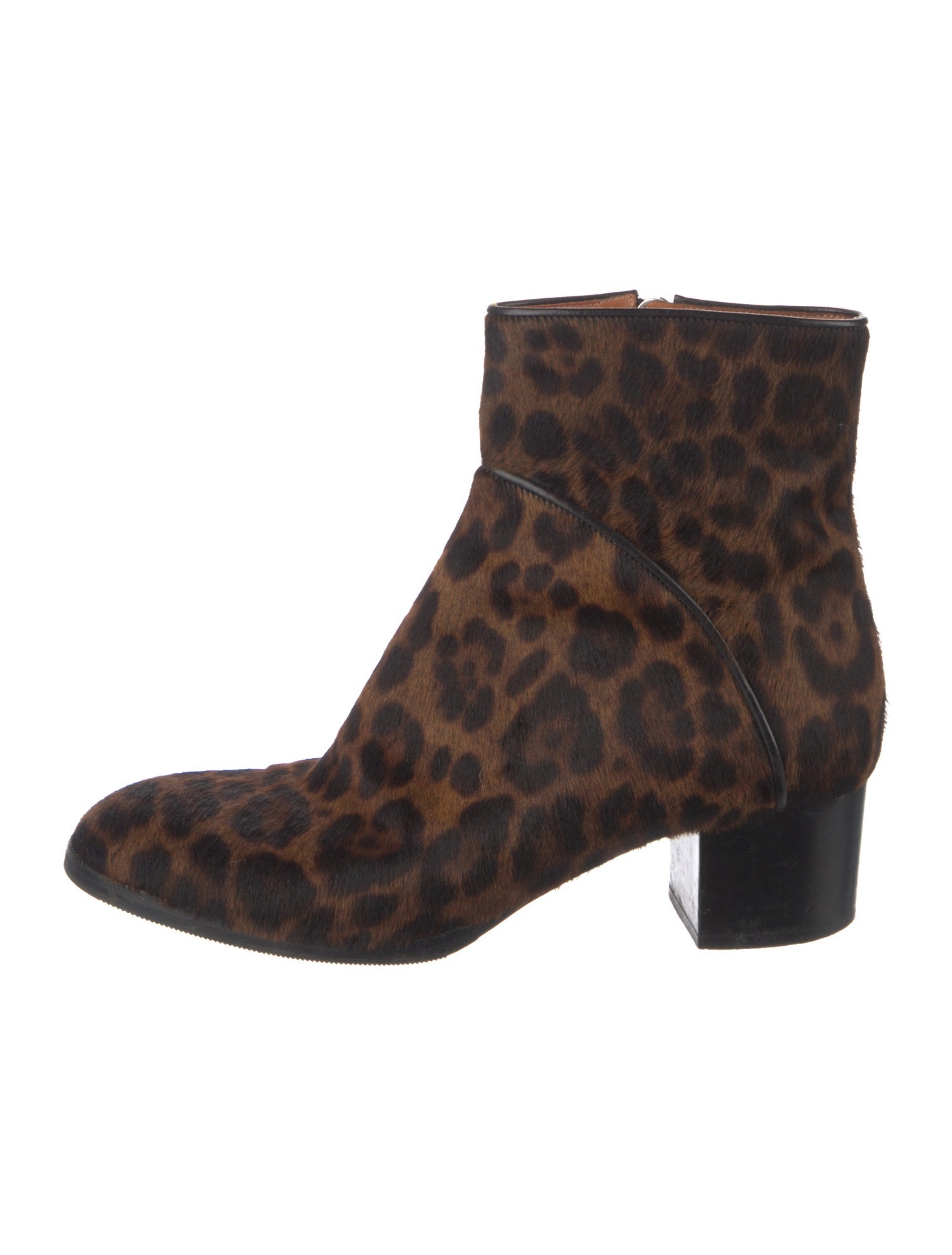 Dries Van Noten Ponyhair Animal Print Boots