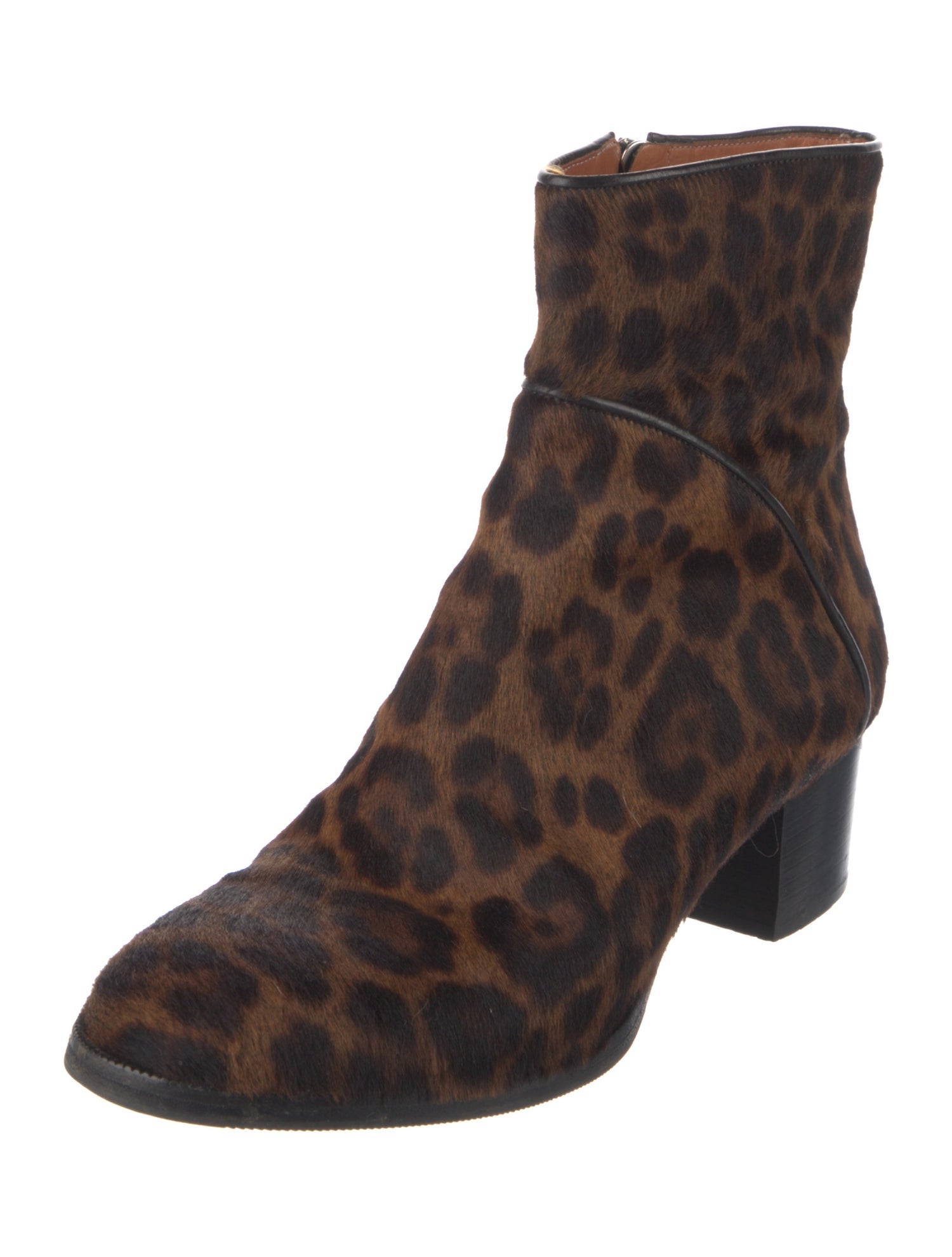 Dries Van Noten Ponyhair Animal Print Boots