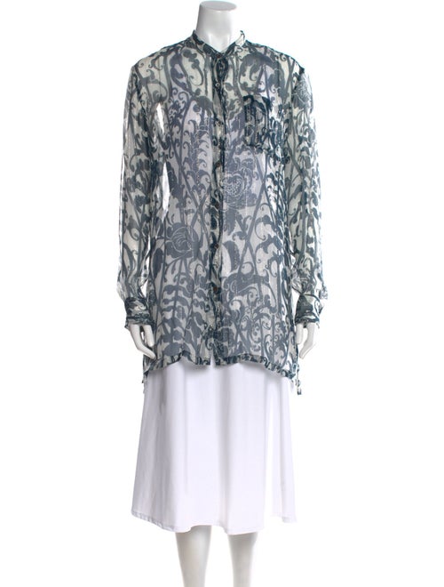 Dries Van Noten Silk Animal Print Tunic